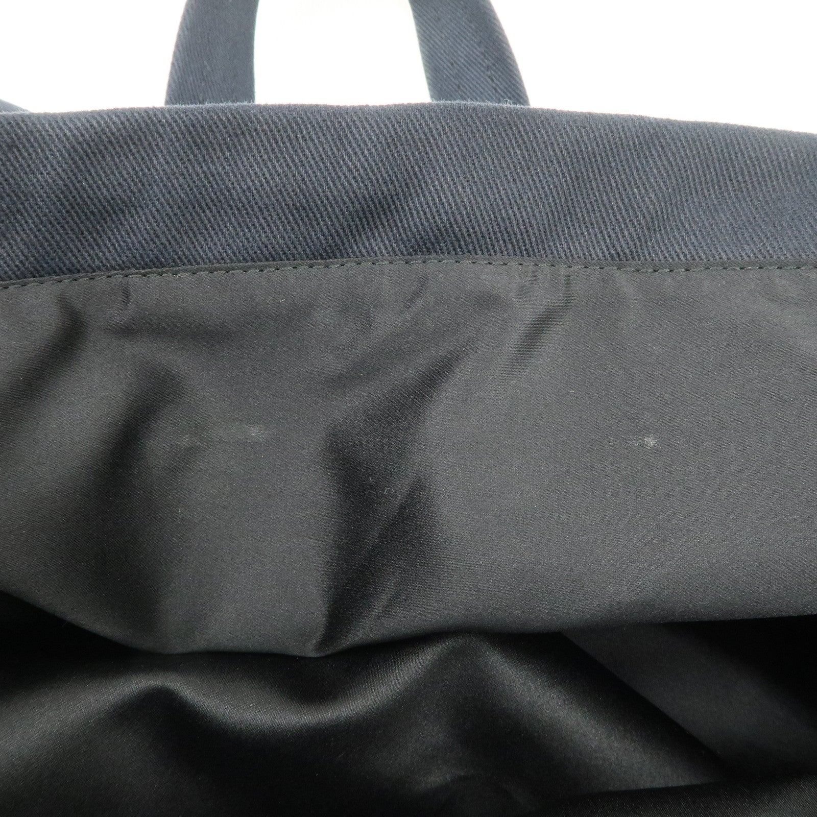 Saint Laurent Kahala Canvas Leather Tote bag Shoulder Bag Black Used