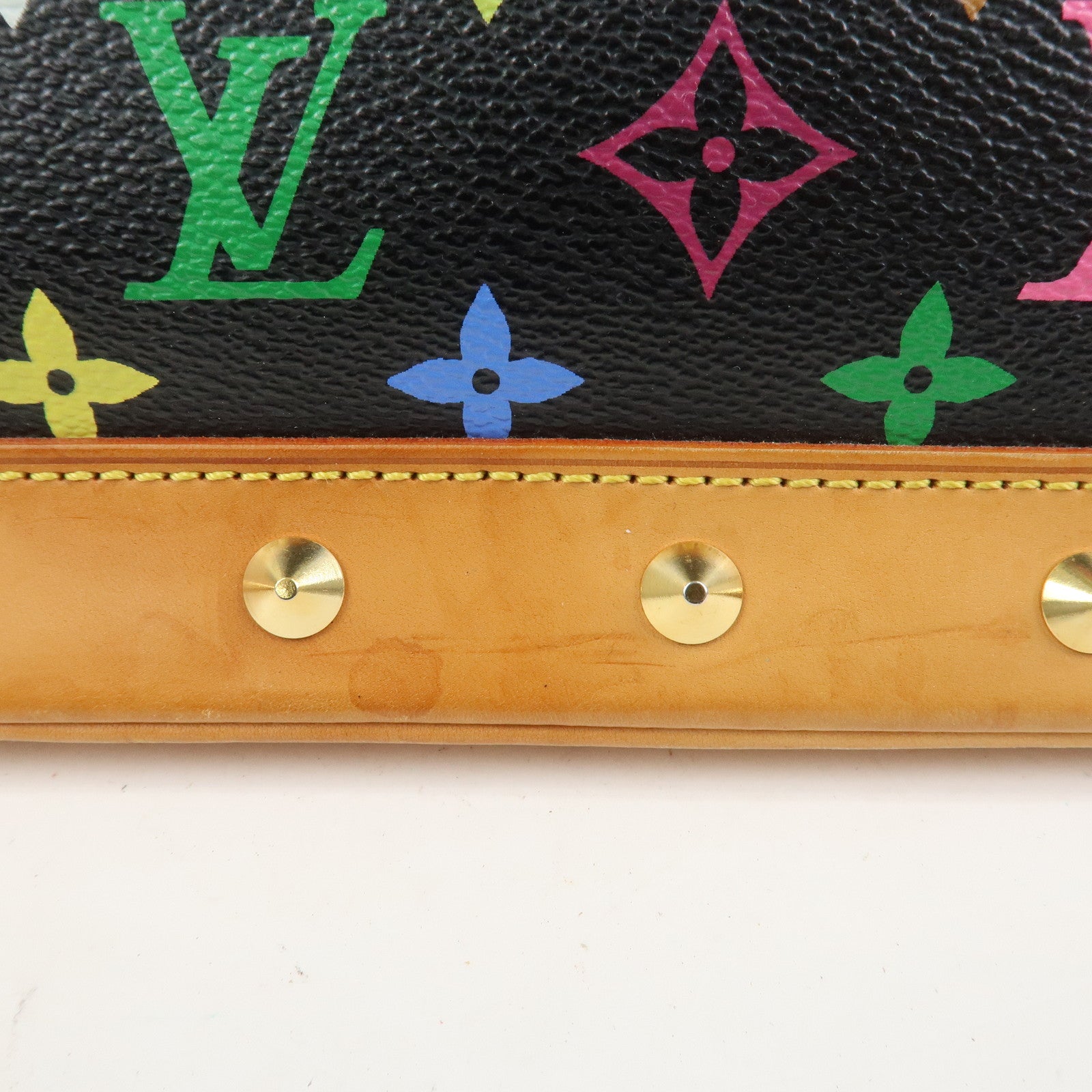 Louis Vuitton Monogram Multicolor Alma Hand Bag Noir M92646