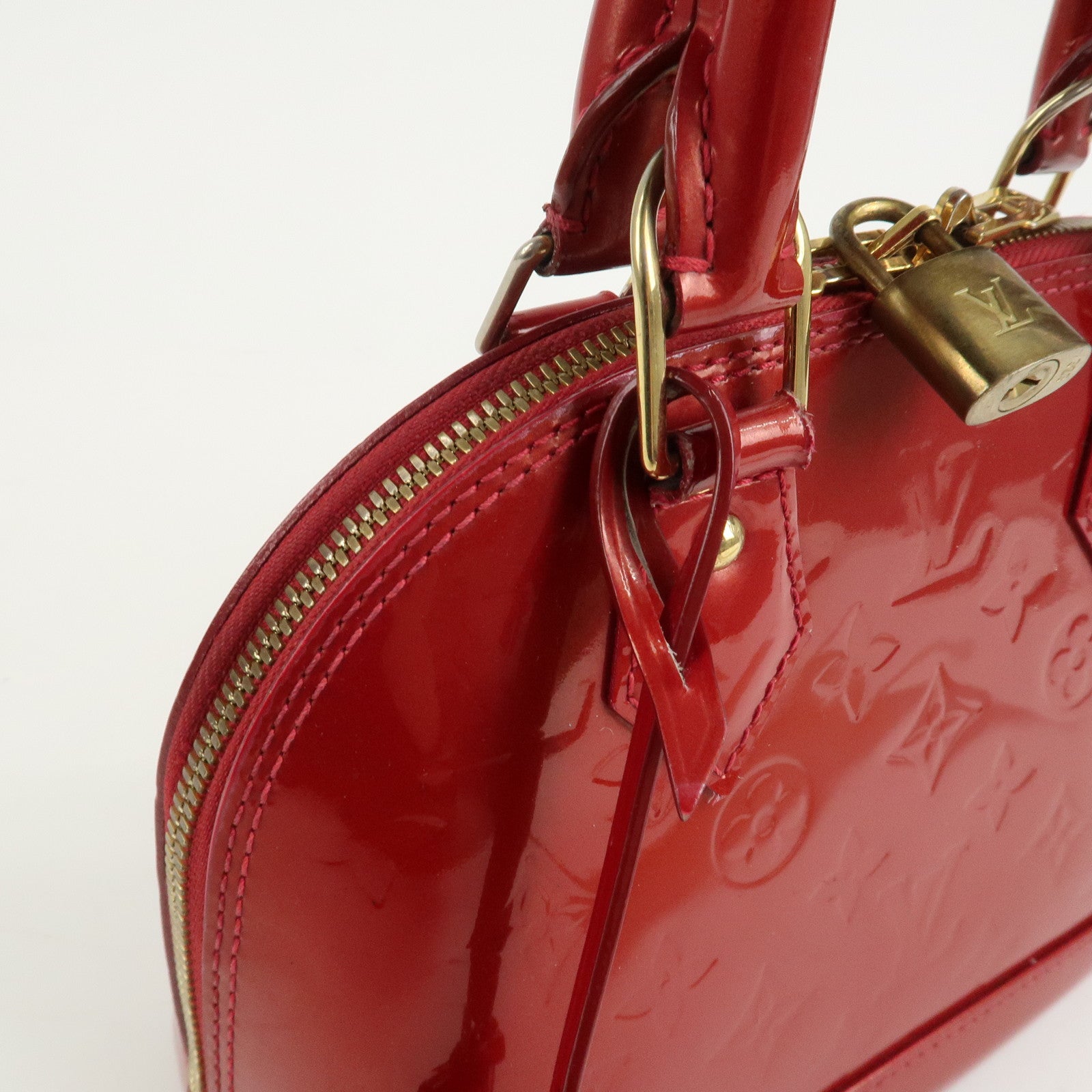 Louis Vuitton Monogram Vernis Alma BB 2Way Bag Red M91606