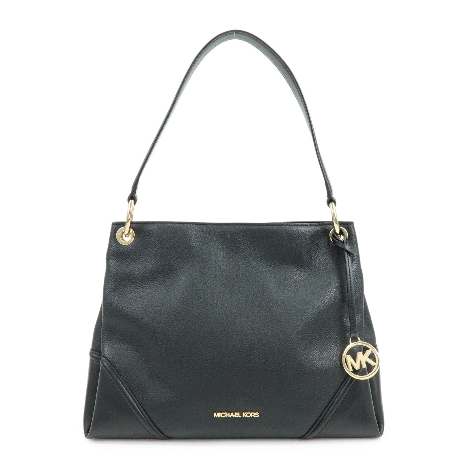 MICHAEL KORS Nicole Leather Shoulder Bag Tote Bag Black