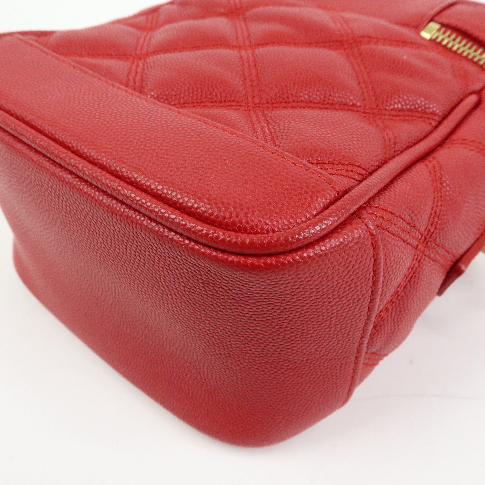 SAINT LAURENT PARIS Cassandra Embossed Leather Vanity Bag 649779