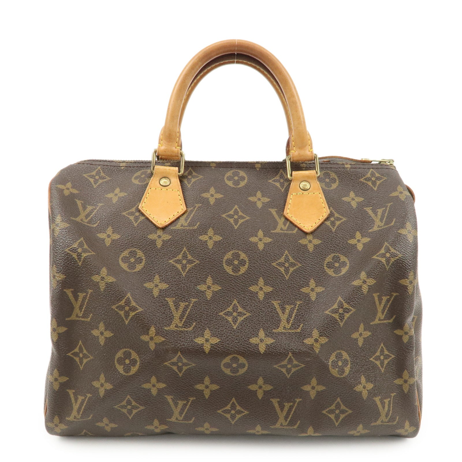 Louis Vuitton Monogram Speedy 30 Boston Bag Brown M41524