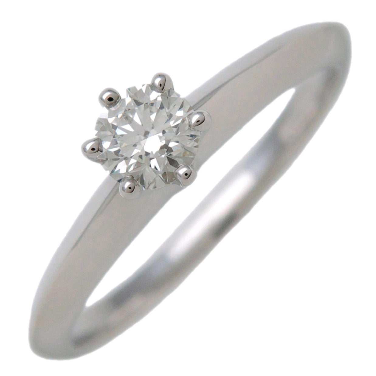 Tiffany & Co Solitaire Diamond Ring 0.19ct PT950 US4 EU47 HK8.5