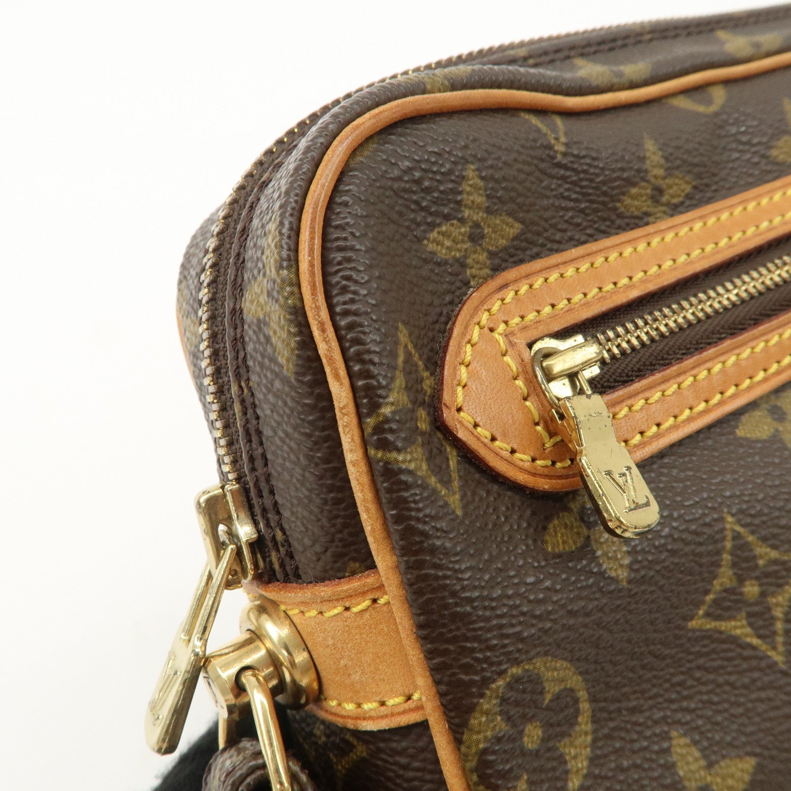 Louis Vuitton Monogram Marly Dragonne GM Clutch Bag Brown M51825 Used