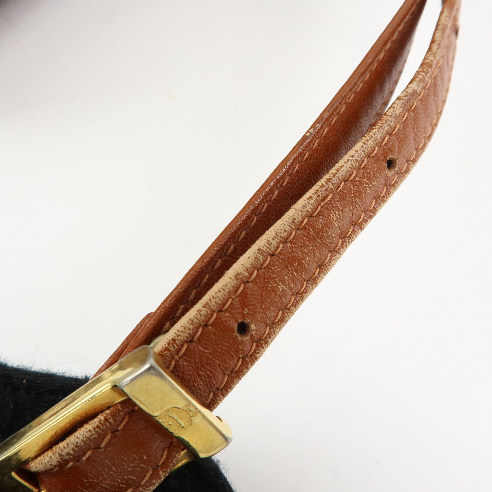 MCM Visetos PVC Leather Shoulder Bag Crossbody Bag Brown