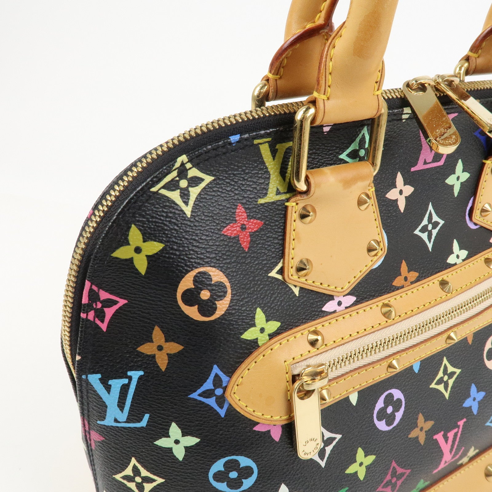 Louis Vuitton Monogram Multicolor Alma Hand Bag Noir M92646