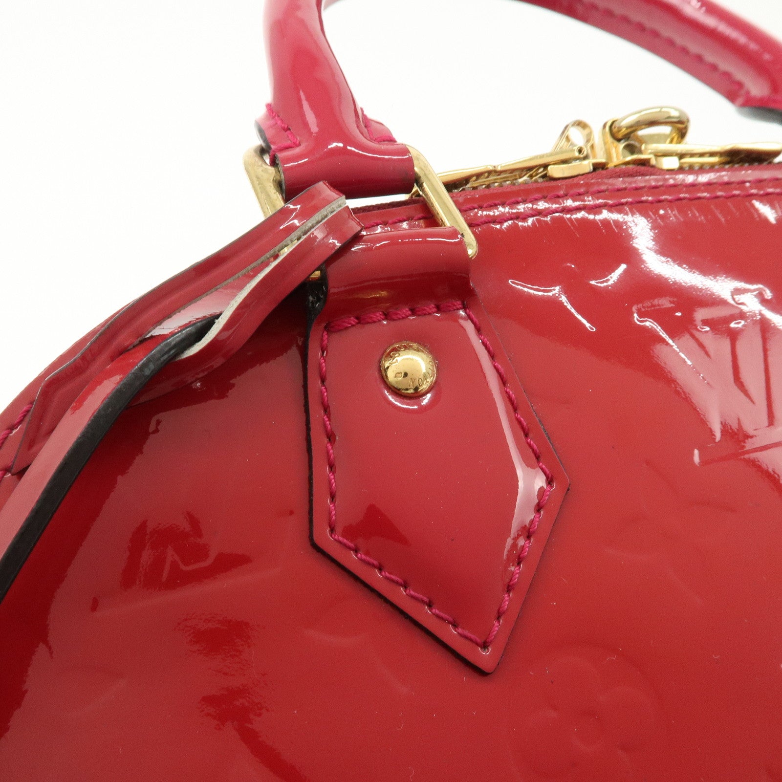 Louis Vuitton Monogram Vernis Alma BB Hand Bag Rose Indien M91771 Used