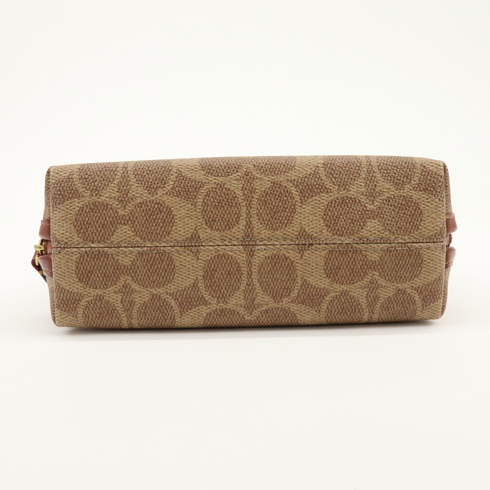 Coach Signature PVC Pouch Cosmetic Pouch Brown