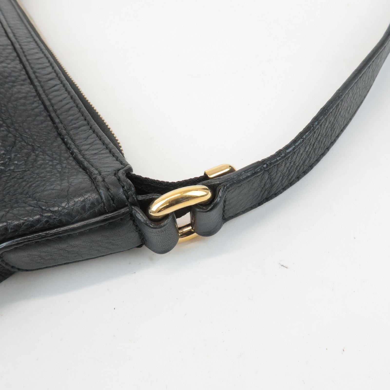 GUCCI SOHO Interlocking G Leather Shoulder Bag Black 308361 Used