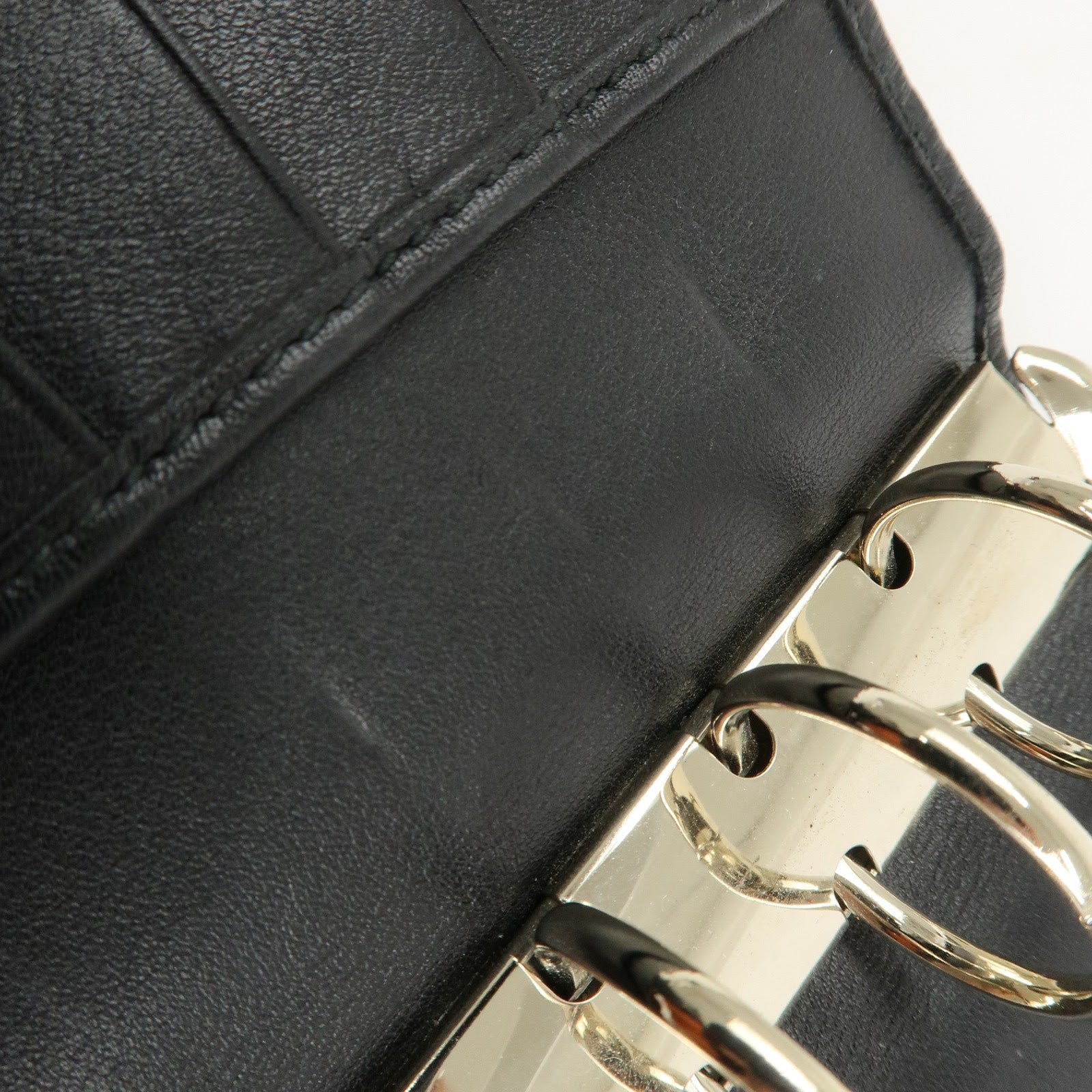 GUCCI Guccissima Leather Agenda Planner Cover Black 115241 Used