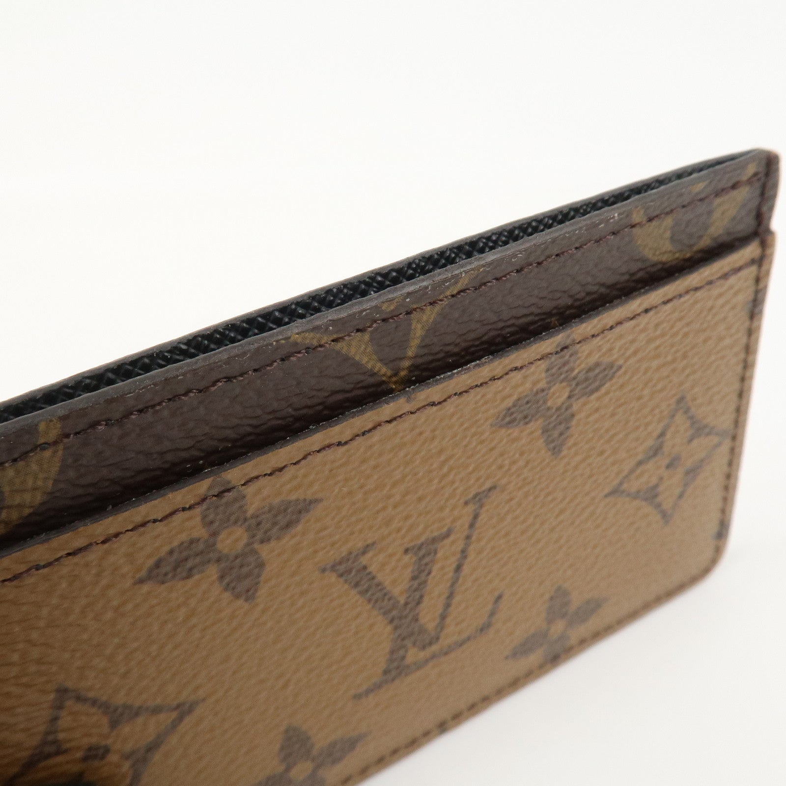 Louis Vuitton Monogram Reverse Porte Cartes Simple Card Case M69161