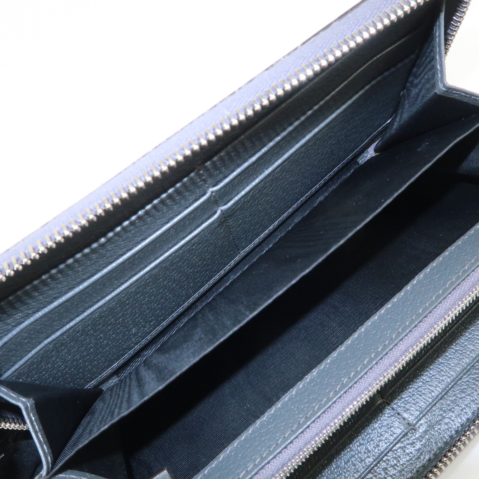 GUCCI Interlocking G GG Supreme Leather Round Zippy Wallet 701423 Used