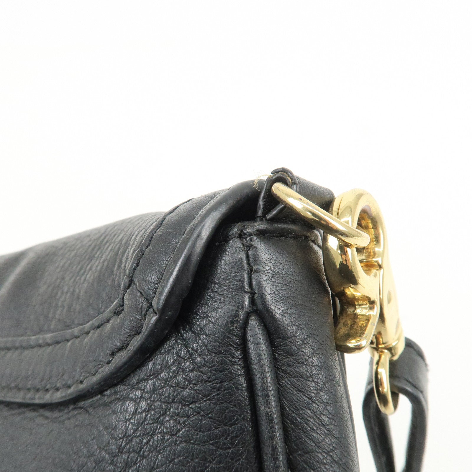 TORY BURCH Logo Leather Shoulder Bag Crossbody Bag Black