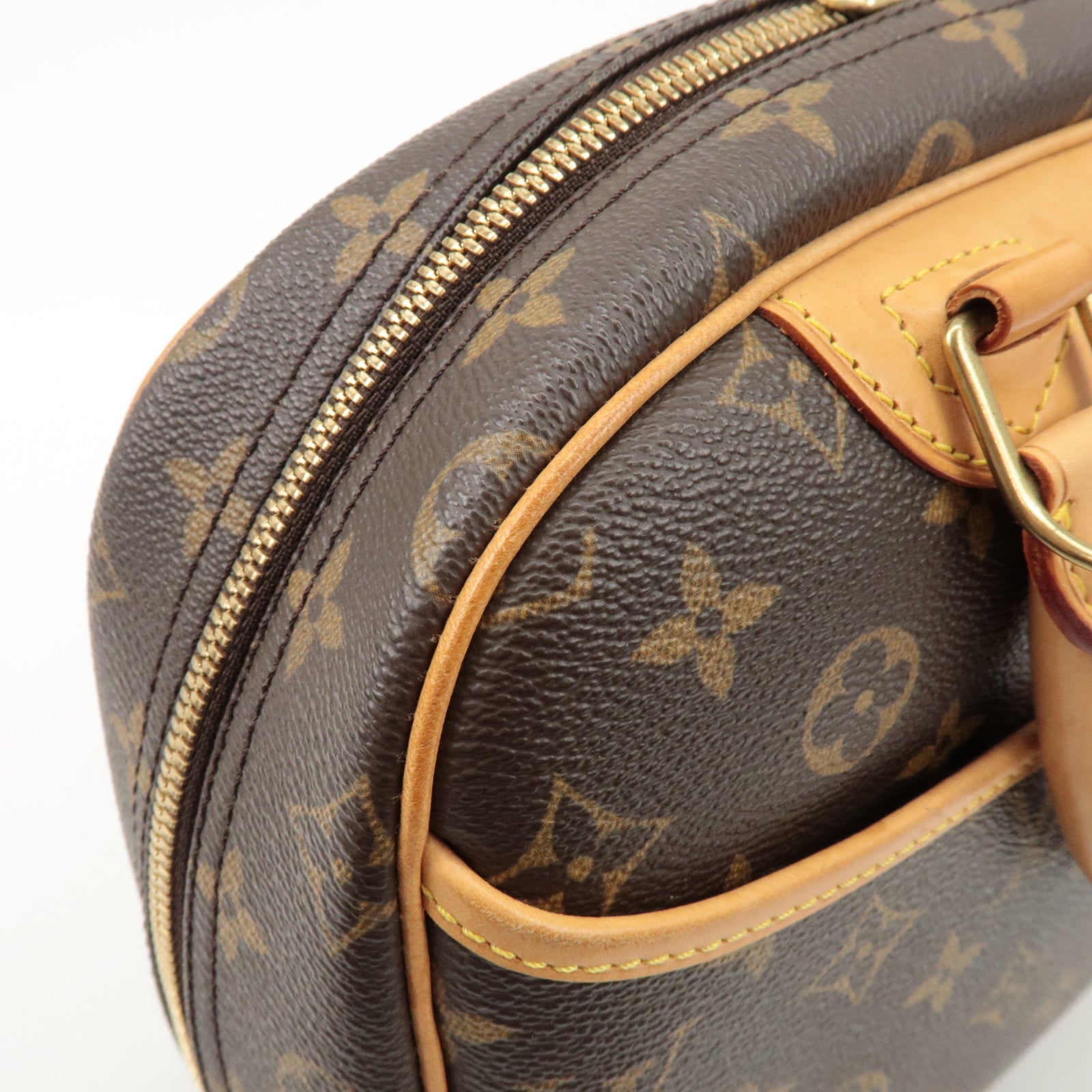 Louis Vuitton Monogram Trueville Hand Bag Brown M42228 Used