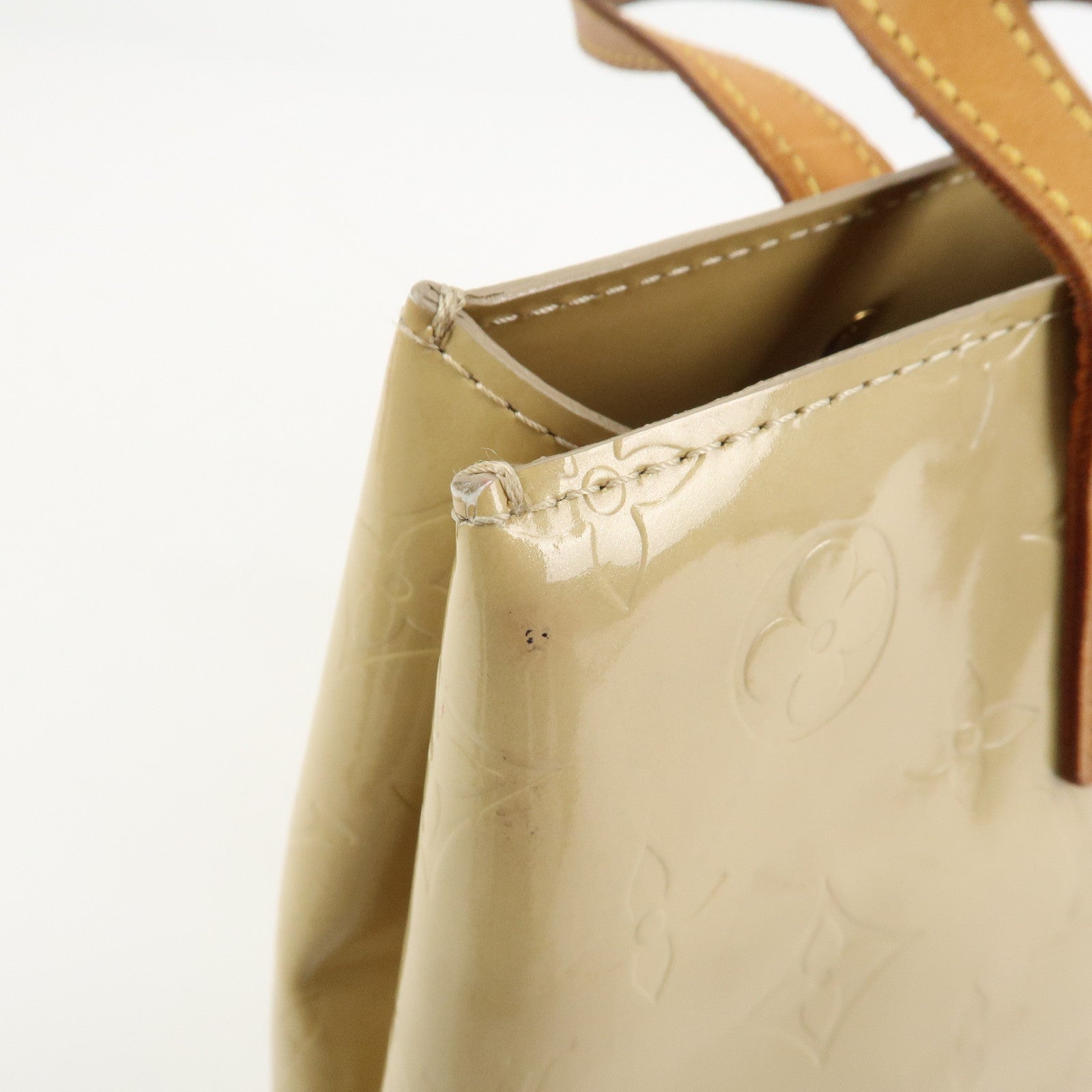 Louis Vuitton Monogram Vernis Lead PM Hand Bag Noisette M91334