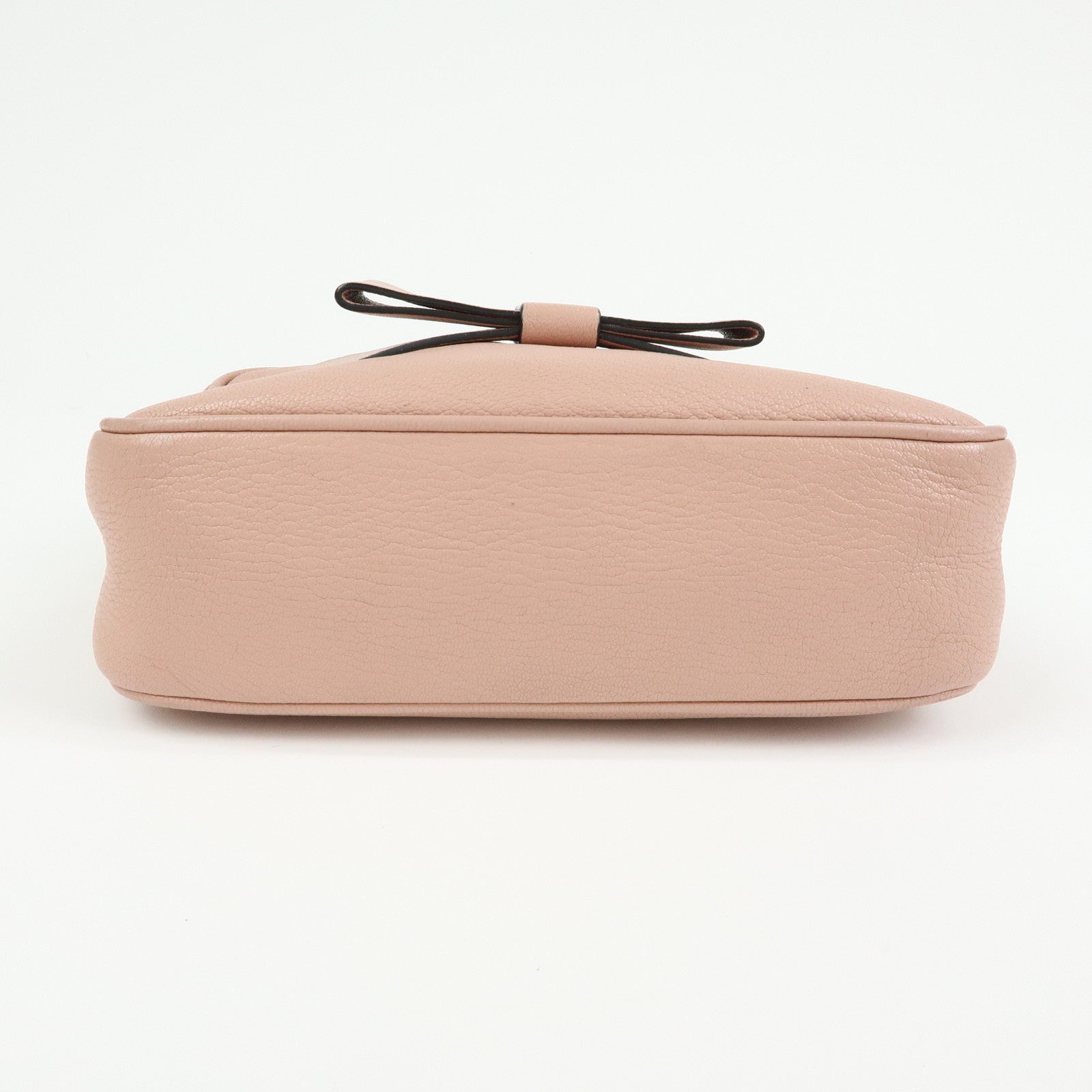 MIU MIU Leather Ribbon Shoulder Bag Crossbody Pink