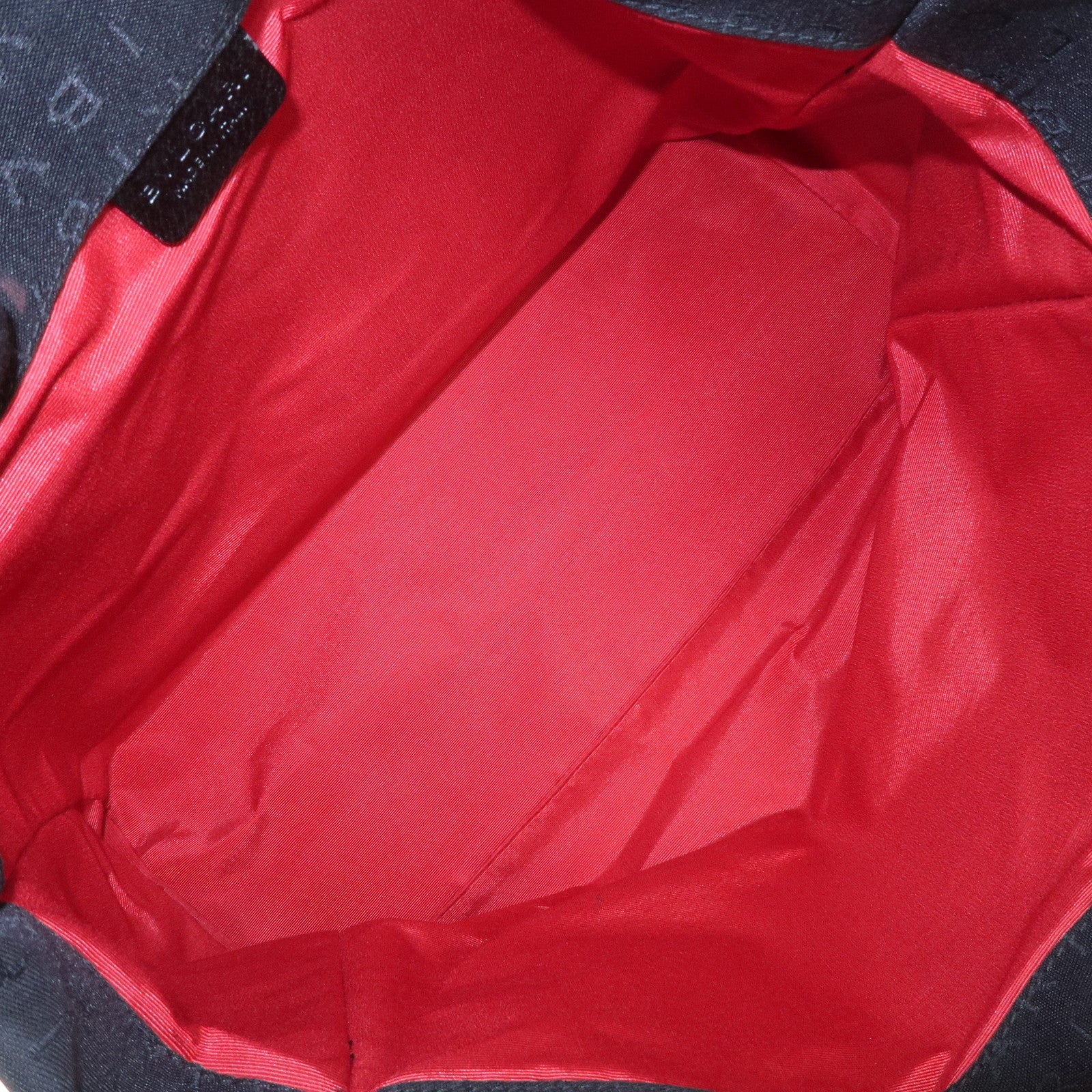 BVLGARI Logomania Canvas Leather Tote Bag Shoulder Bag Black