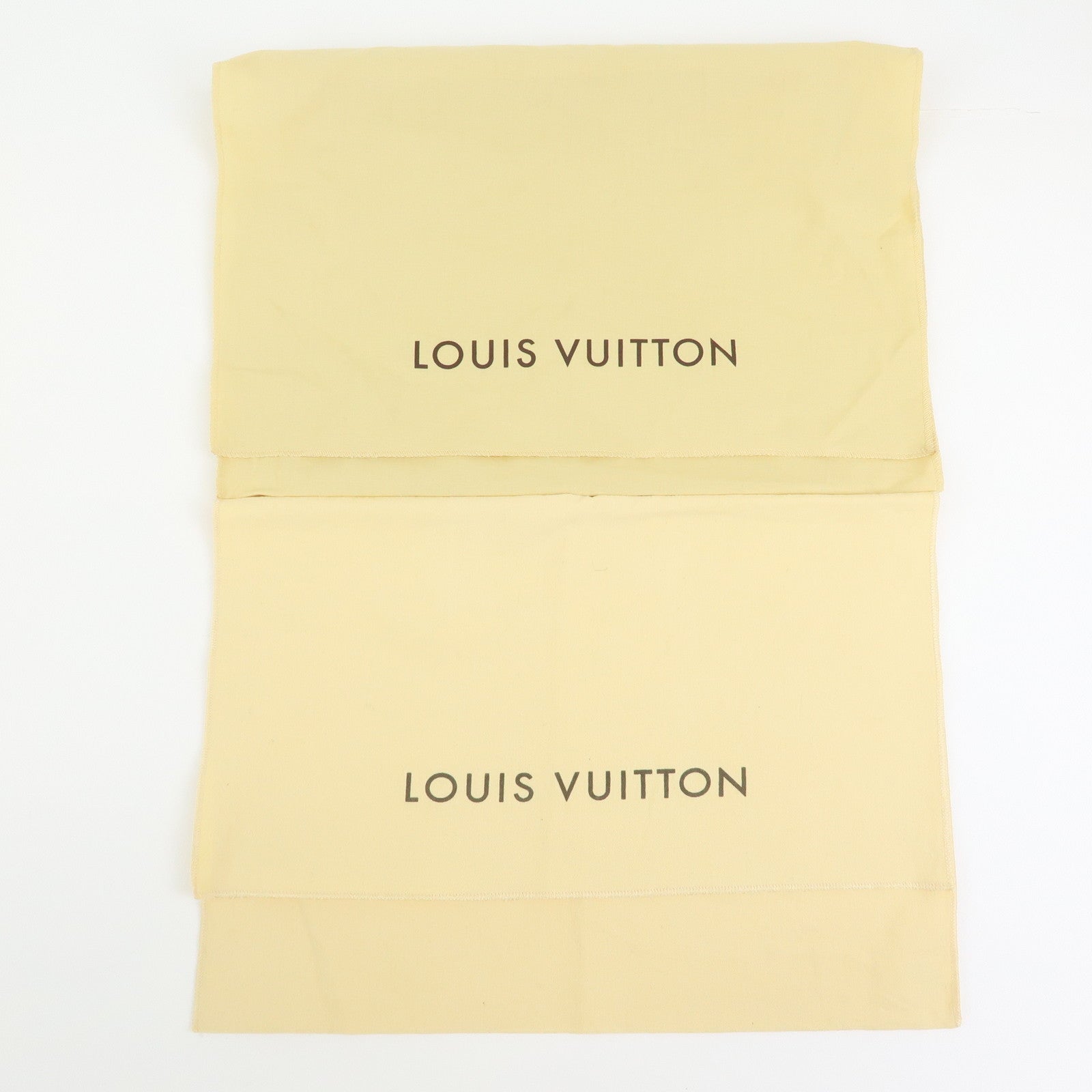 Louis Vuitton Set of 10 Dust Bag Storage Bag Flap Style Beige