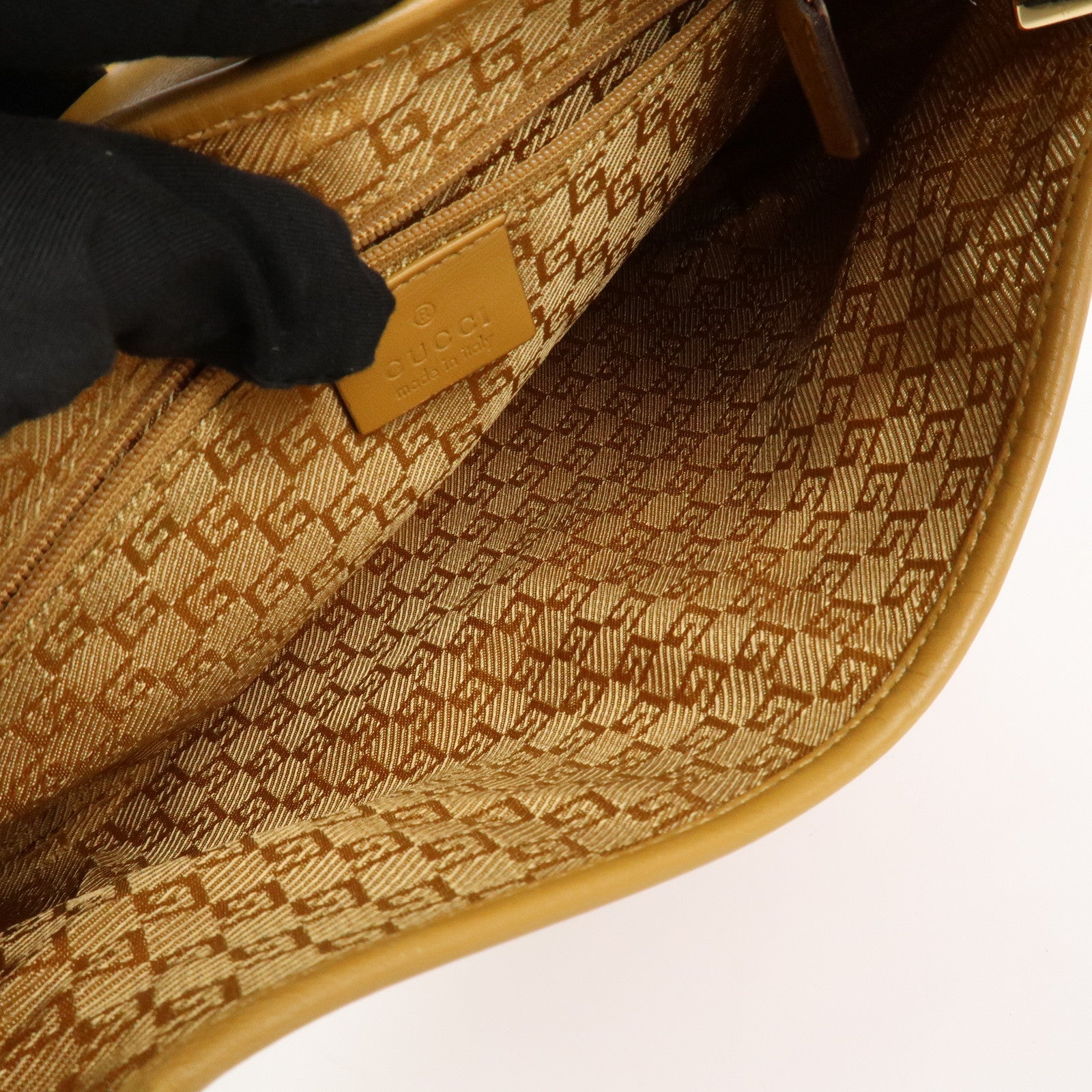 GUCCI Bamboo Suede Leather Shoulder Bag Hand Bag Pink 001.4096