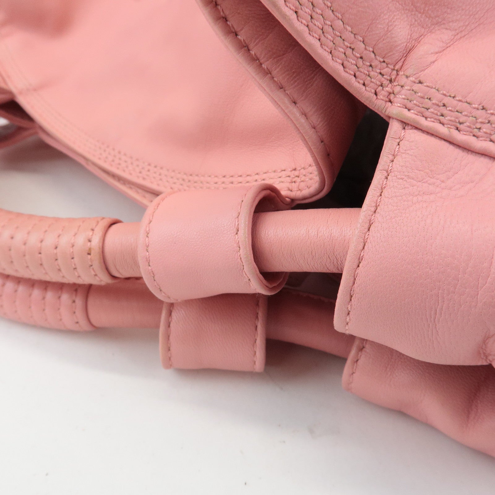 LOEWE Anagram Leather Nappa Aire Shoulder Hand Bag Pink Used