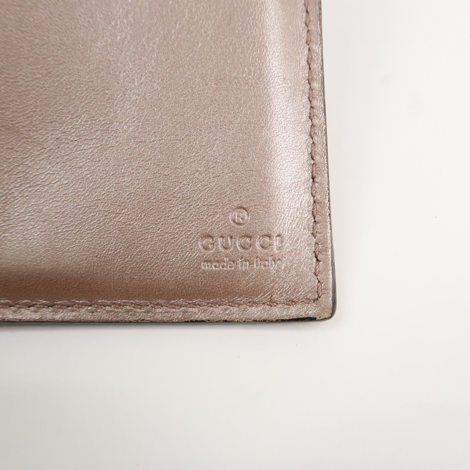 GUCCI Horsebit Guccissima Leather Chain Wallet Tassel Pink 295360