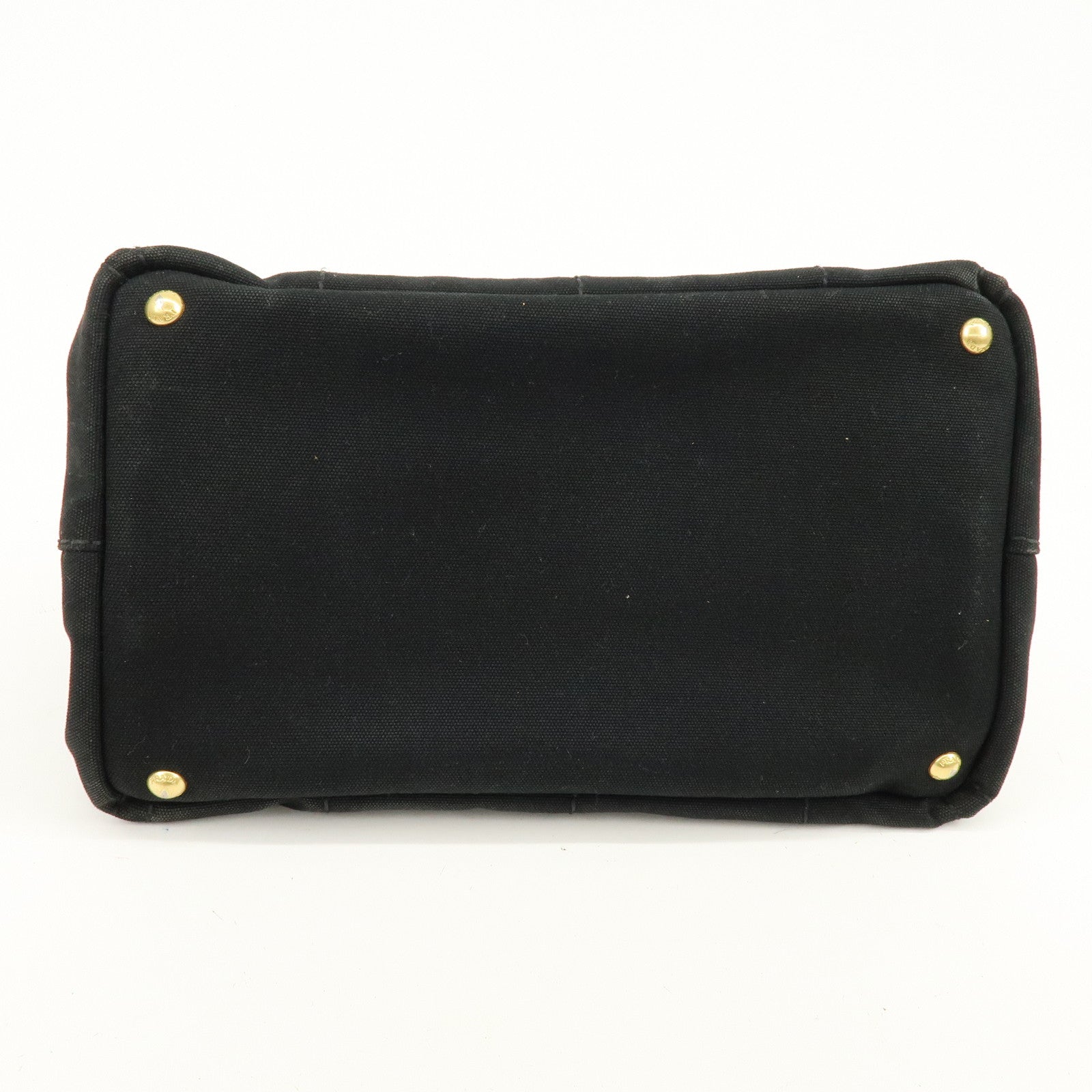 PRADA Canapa Canvas Tote Bag Hand 2Way Bag Black BN1877