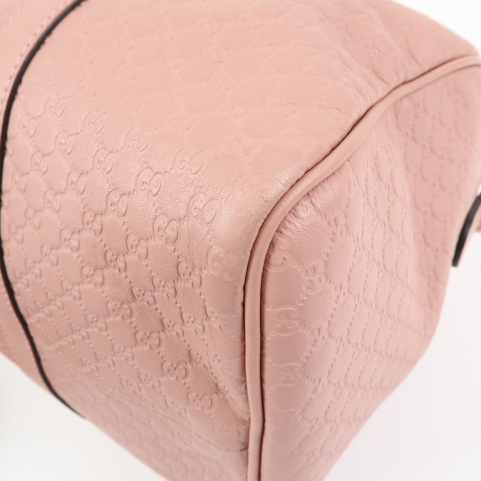 GUCCI Micro Guccissima 2Way Boston Hand Shoulder Bag Pink 449646