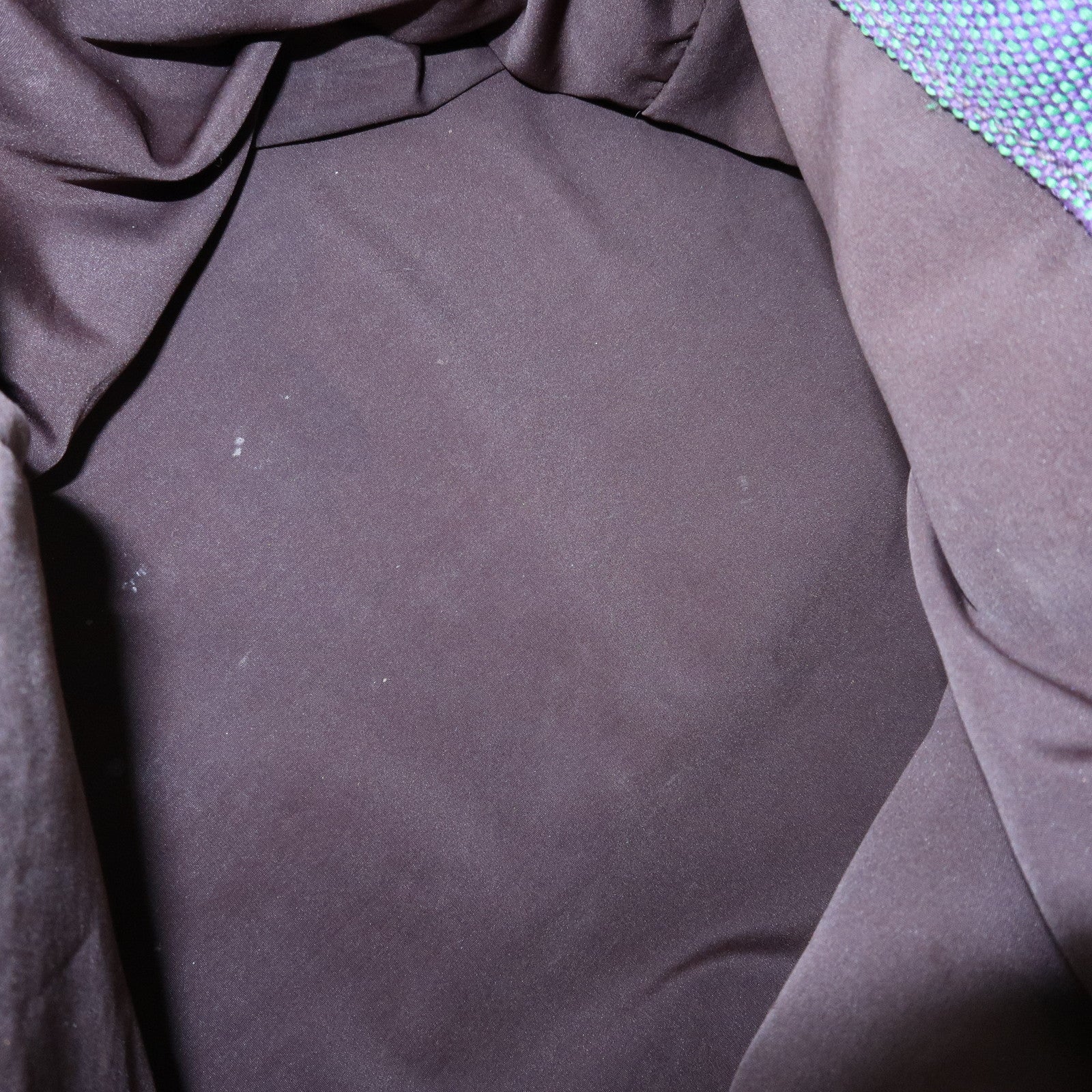 MIU MIU Logo Canvas Leather Tote Bag Shoulder Bag Blue Brown