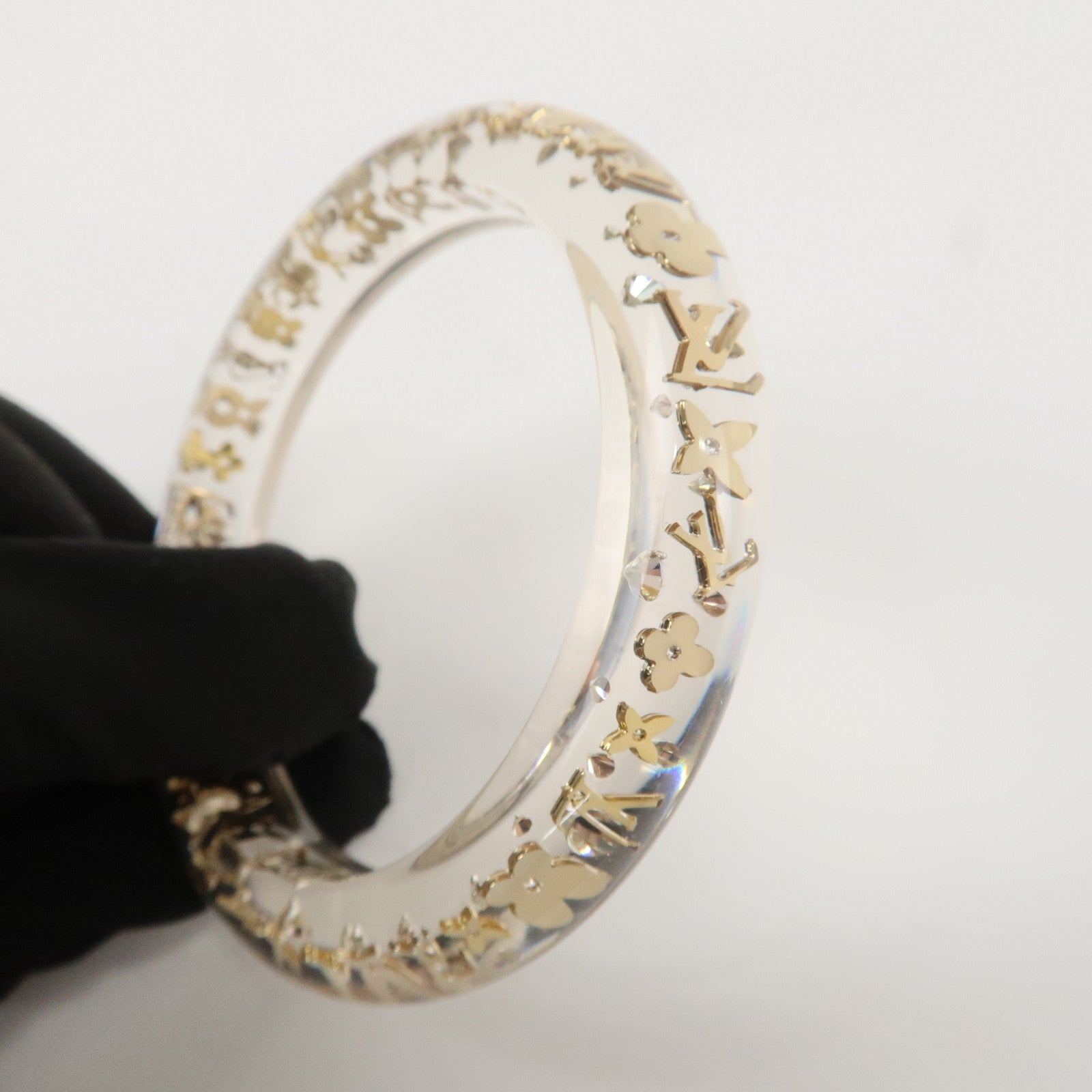 Louis Vuitton Bracelet Inclusion TPM Bangle Clear Gold M65202 Used