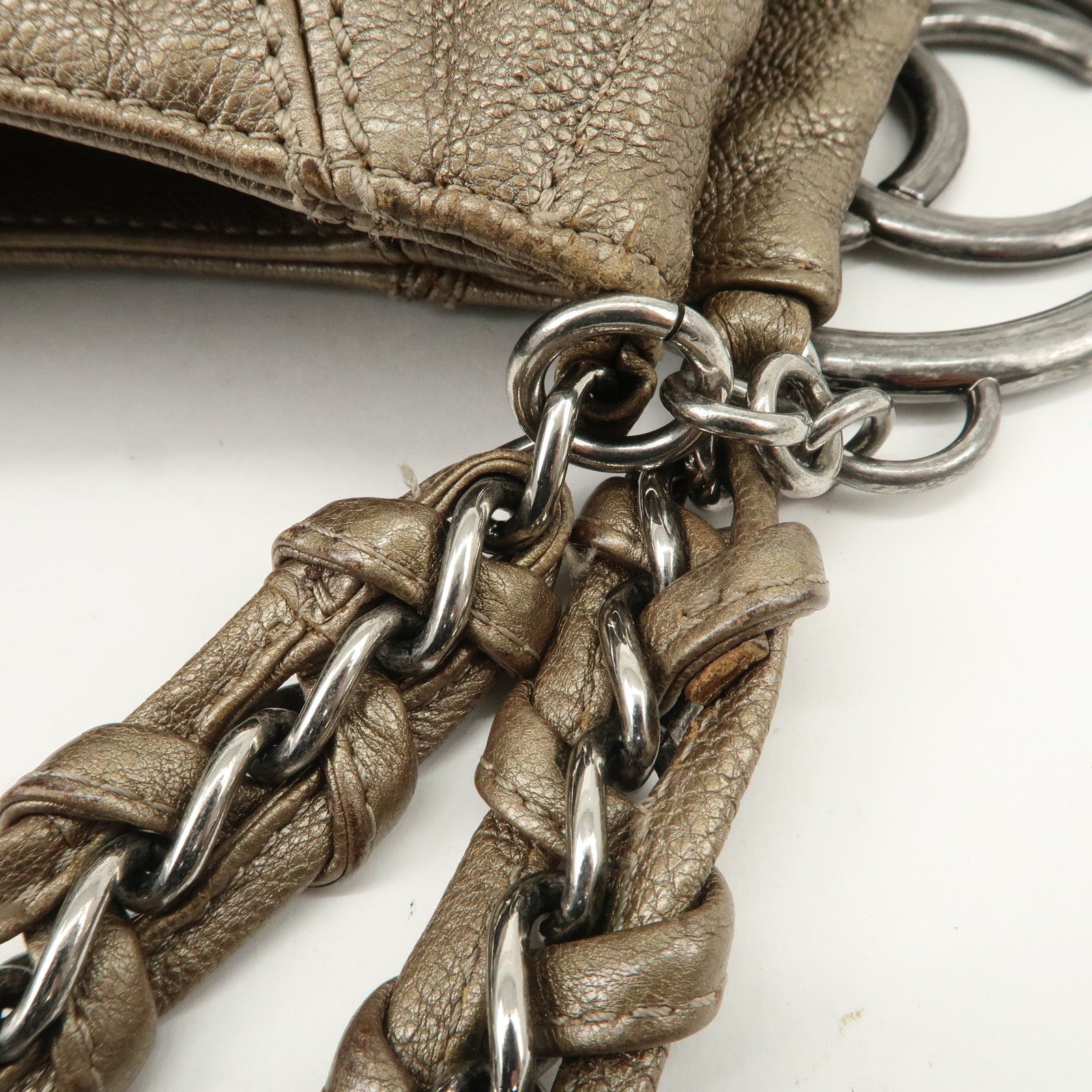 CHANEL COCO Cabas Matelasse Leather Chain Shoulder Bag Brown A33986 Used