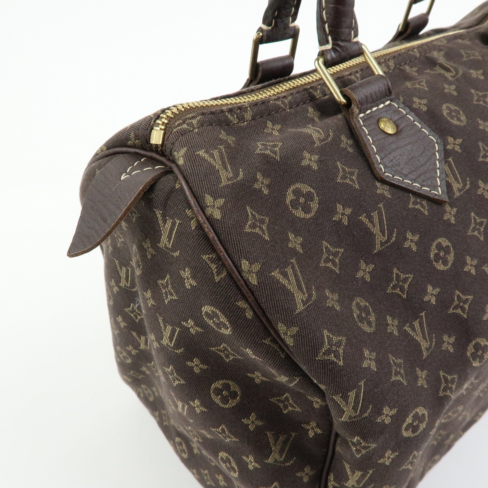 Louis Vuitton Monogram Mini Lin Speedy 30 Boston Bag Ebene M95224