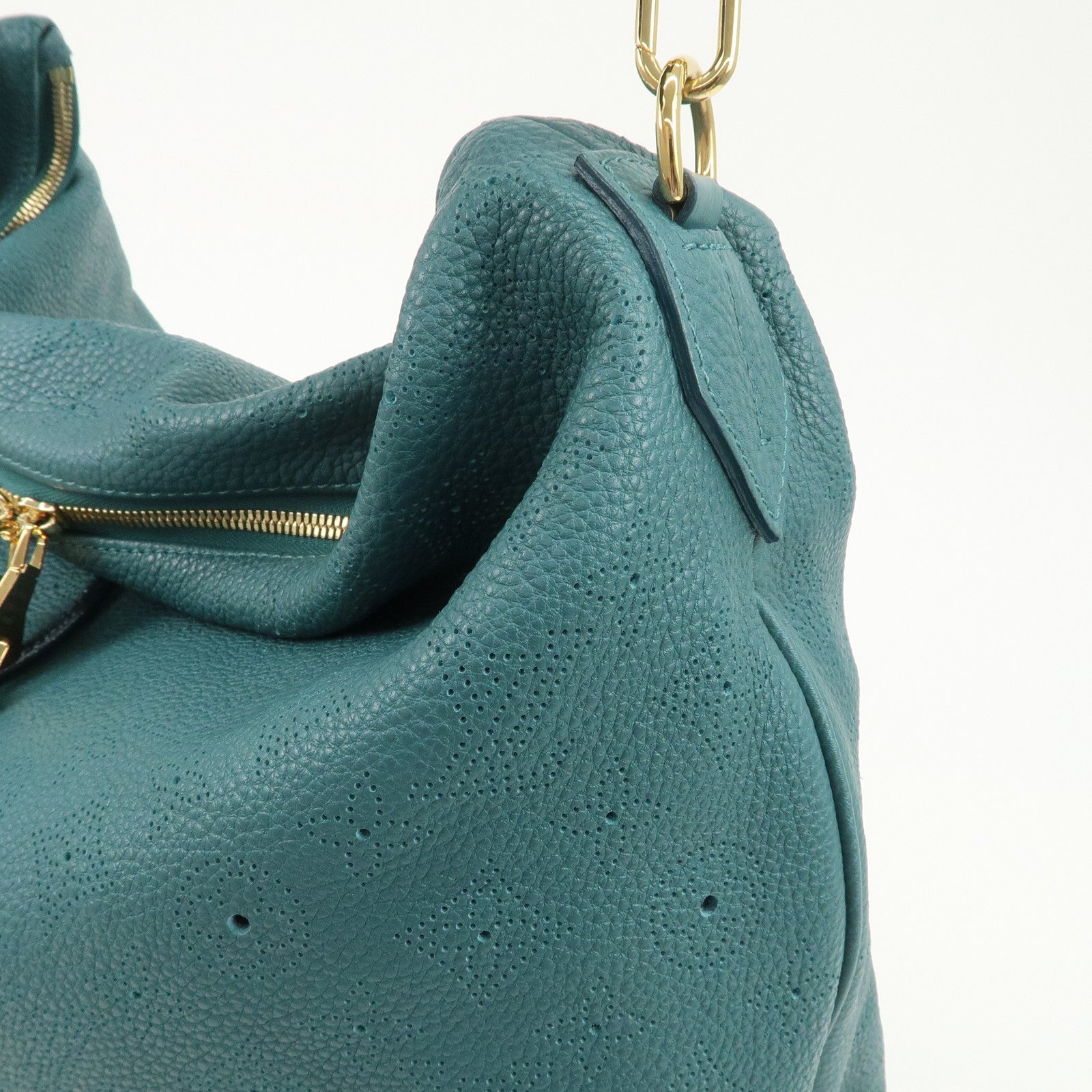 Louis Vuitton Monogram Mahina Selene MM Shoulder Bag Lagon M93986