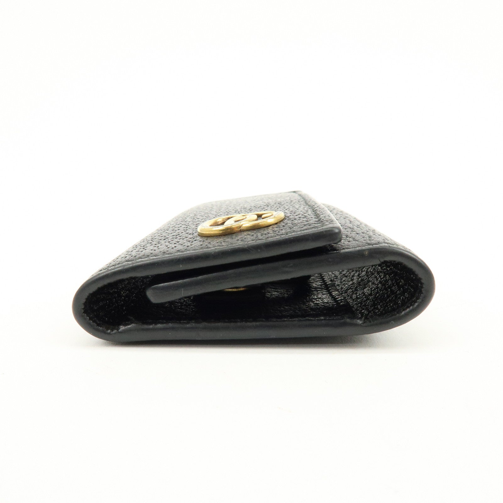 GUCCI GG Marmont Leather 6 Rings Key Case Key Holder Black 435305