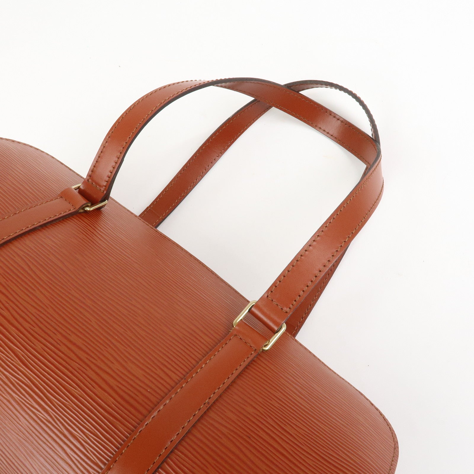 Louis Vuitton Epi Leather Soufflot Hand Bag Kenya Brown M52223
