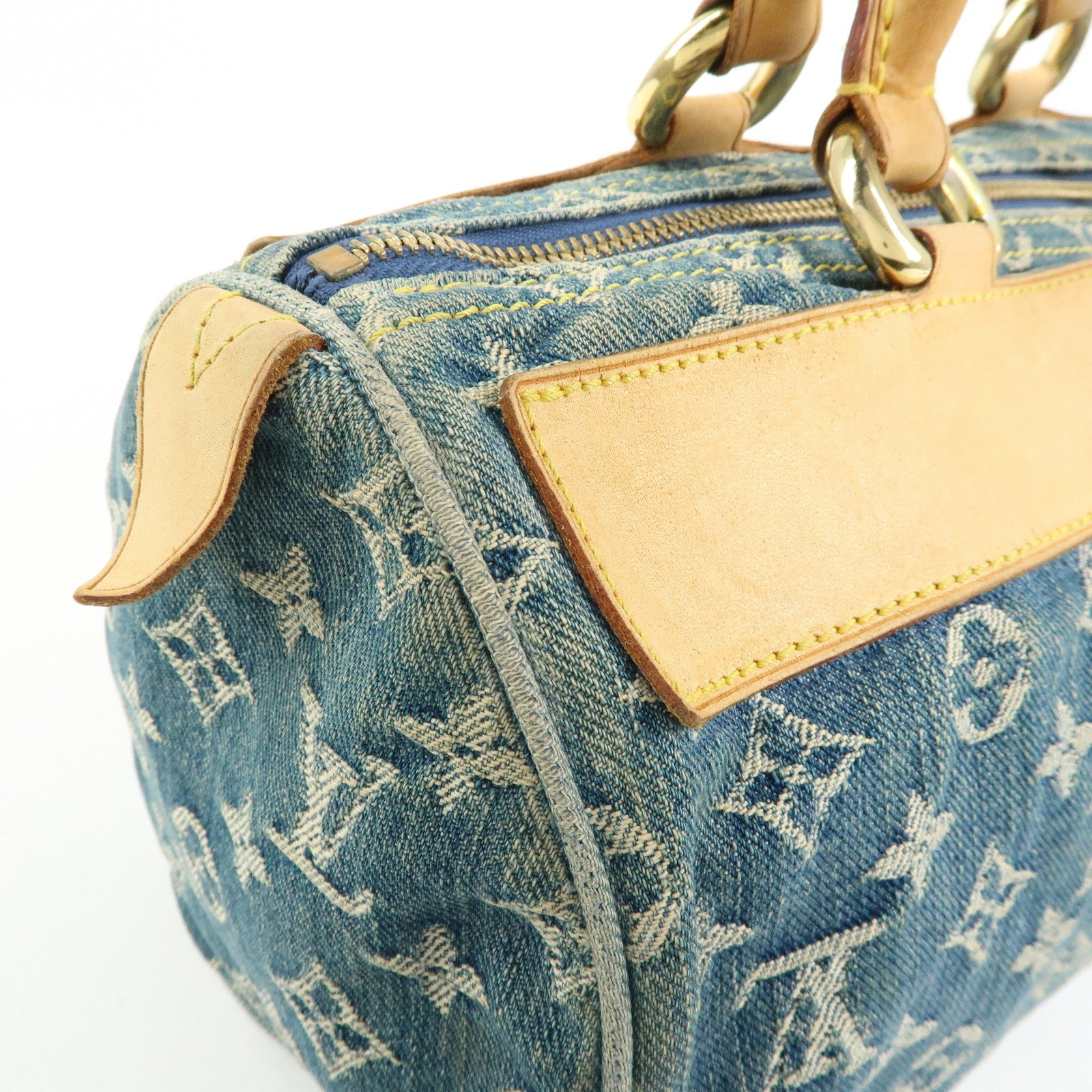Louis Vuitton Monogram Denim Neo Speedy Boston Bag Blue M95019