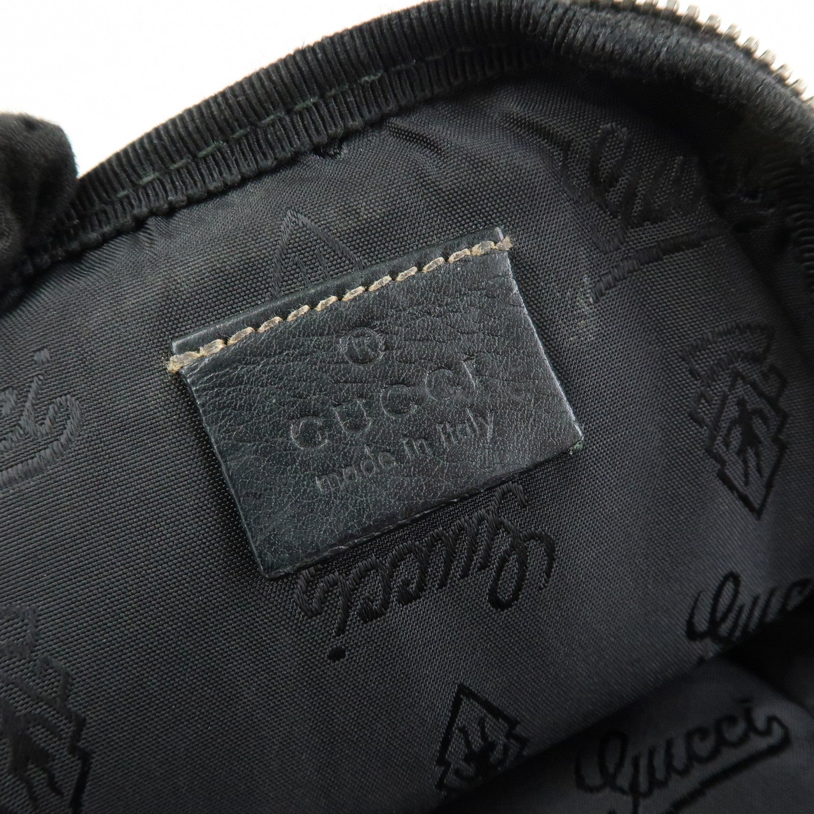 GUCCI Leather Waist Pouch Body Bag Crossbody Bag Black 201846