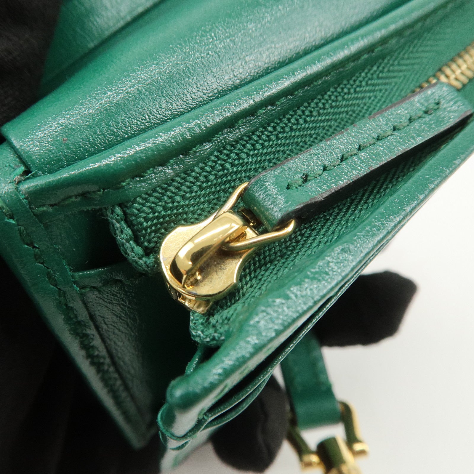 GUCCI Jackie 1961 Leather Bi-Fold Compact Wallet Green 645536