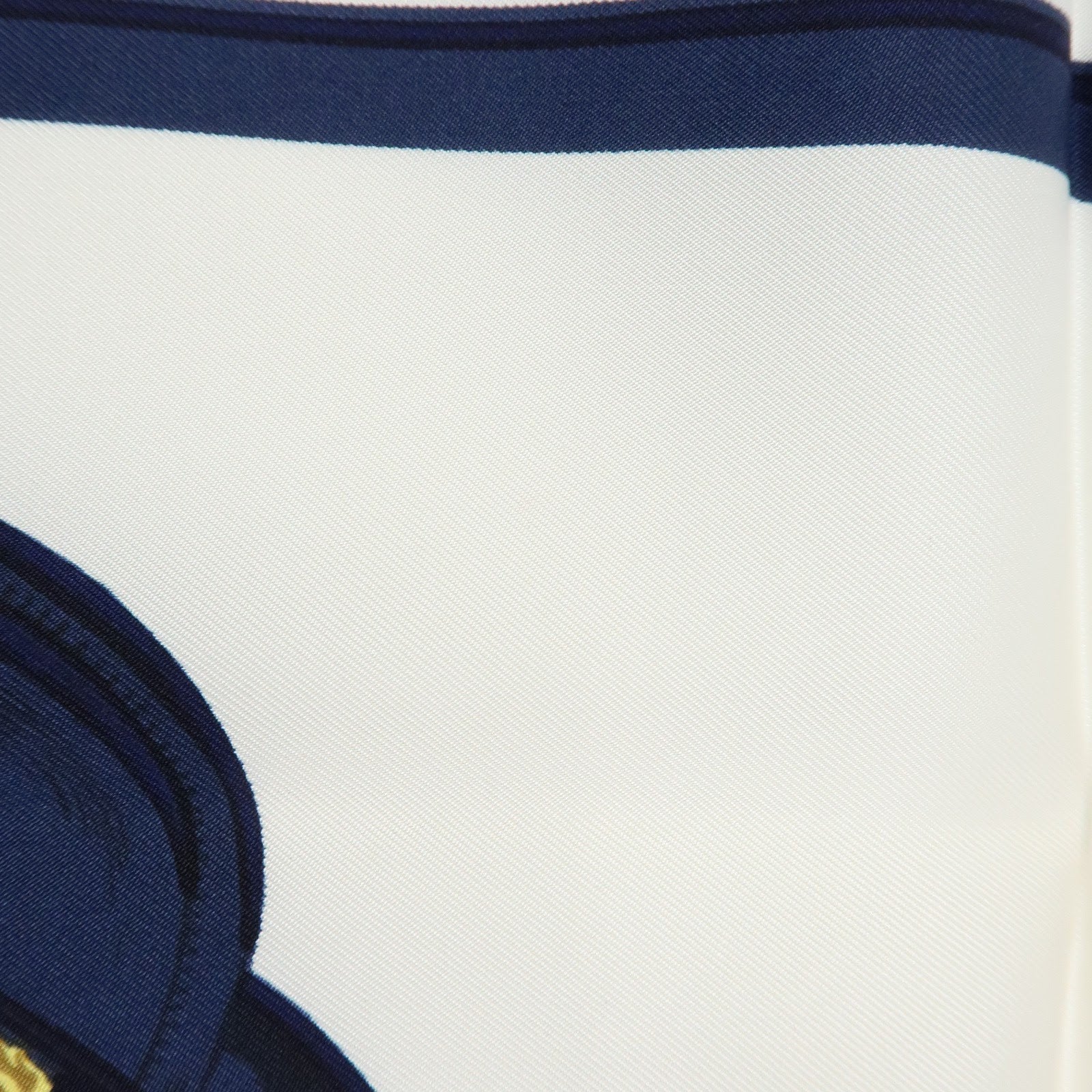HERMES Carre 90 Silk 100% Scarf BRIDES DE GALA Navy Gold