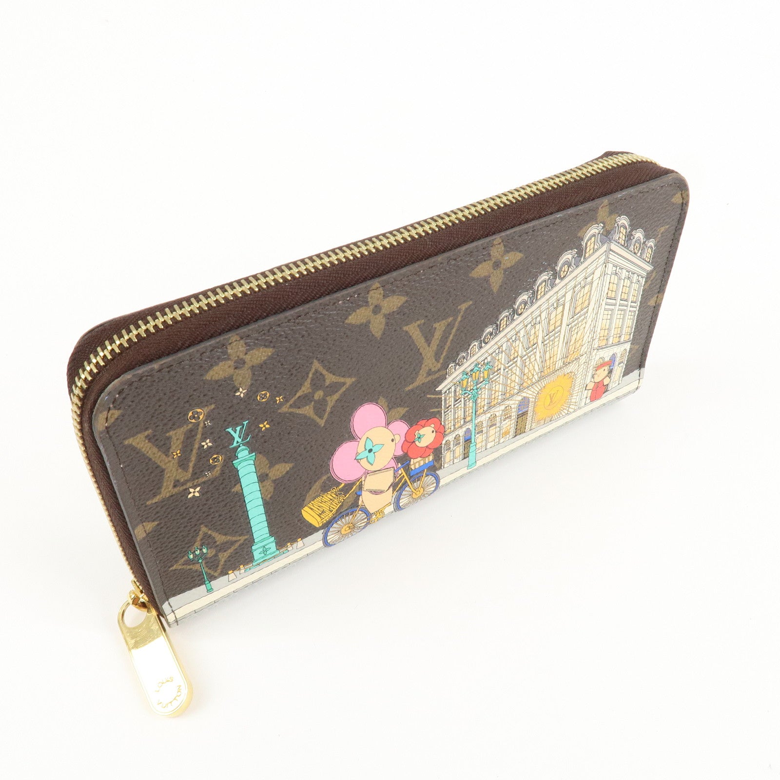 Louis Vuitton Monogram Vivienne Zippy Long Wallet Brown M81544 Used
