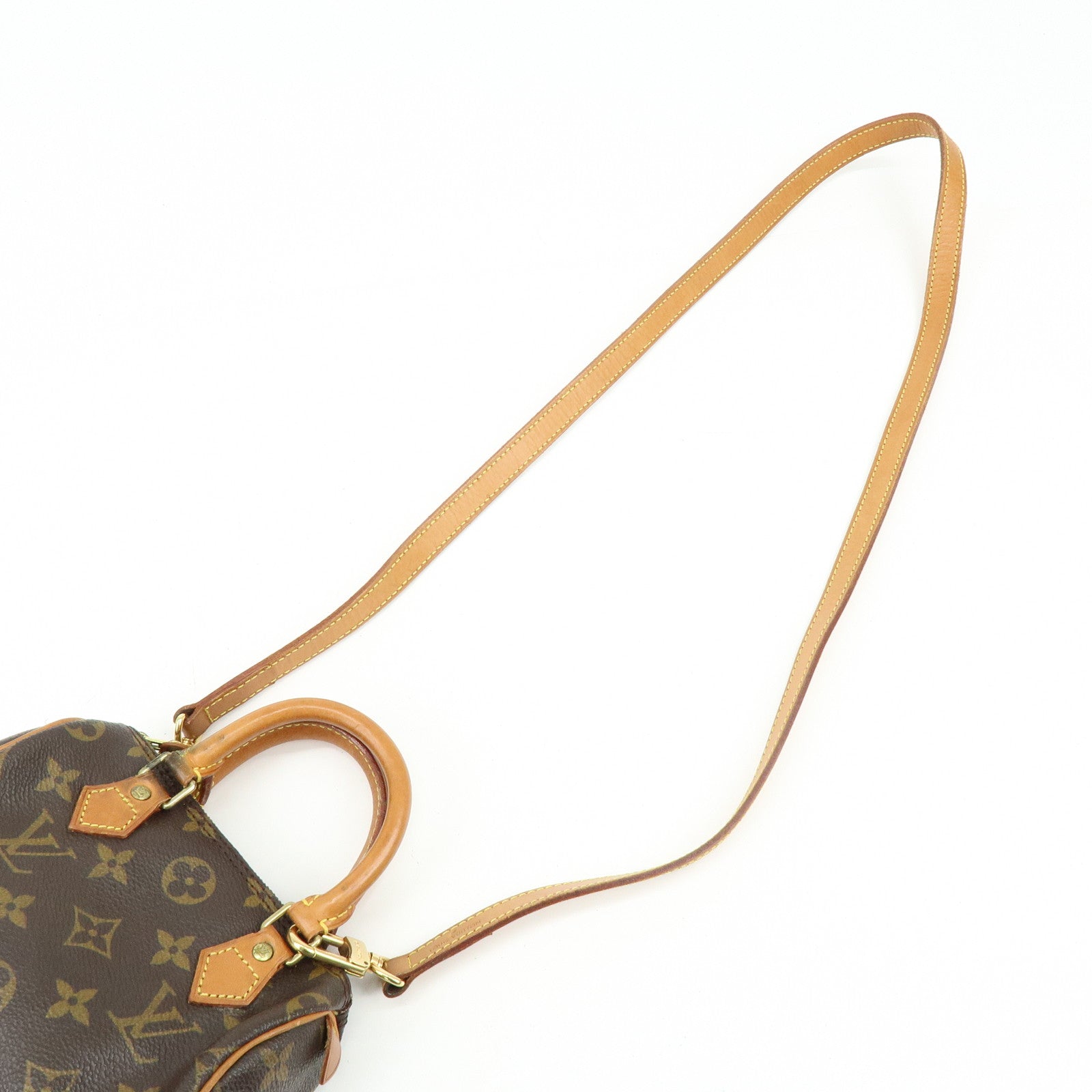 Louis Vuitton Monogram Mini Speedy Hand Bag & Strap Brown M41534