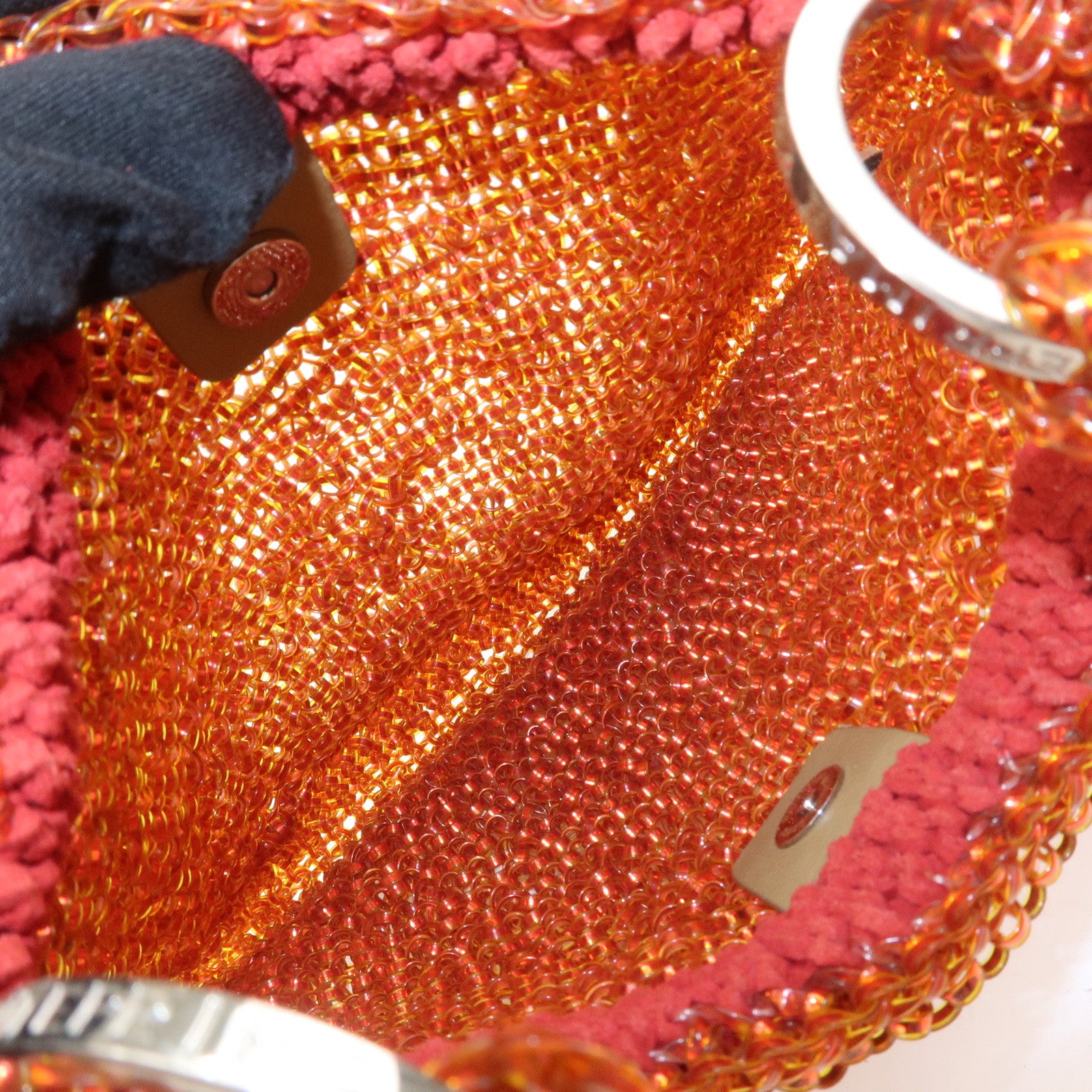 ANTEPRIMA Wire Bag PVC Shoulder Bag Hand Bag Orange