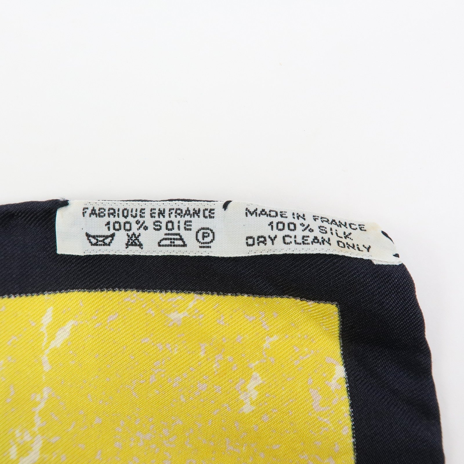 HERMES Carre 90 Set of 2 Silk 100% Scarf Black Navy Yellow