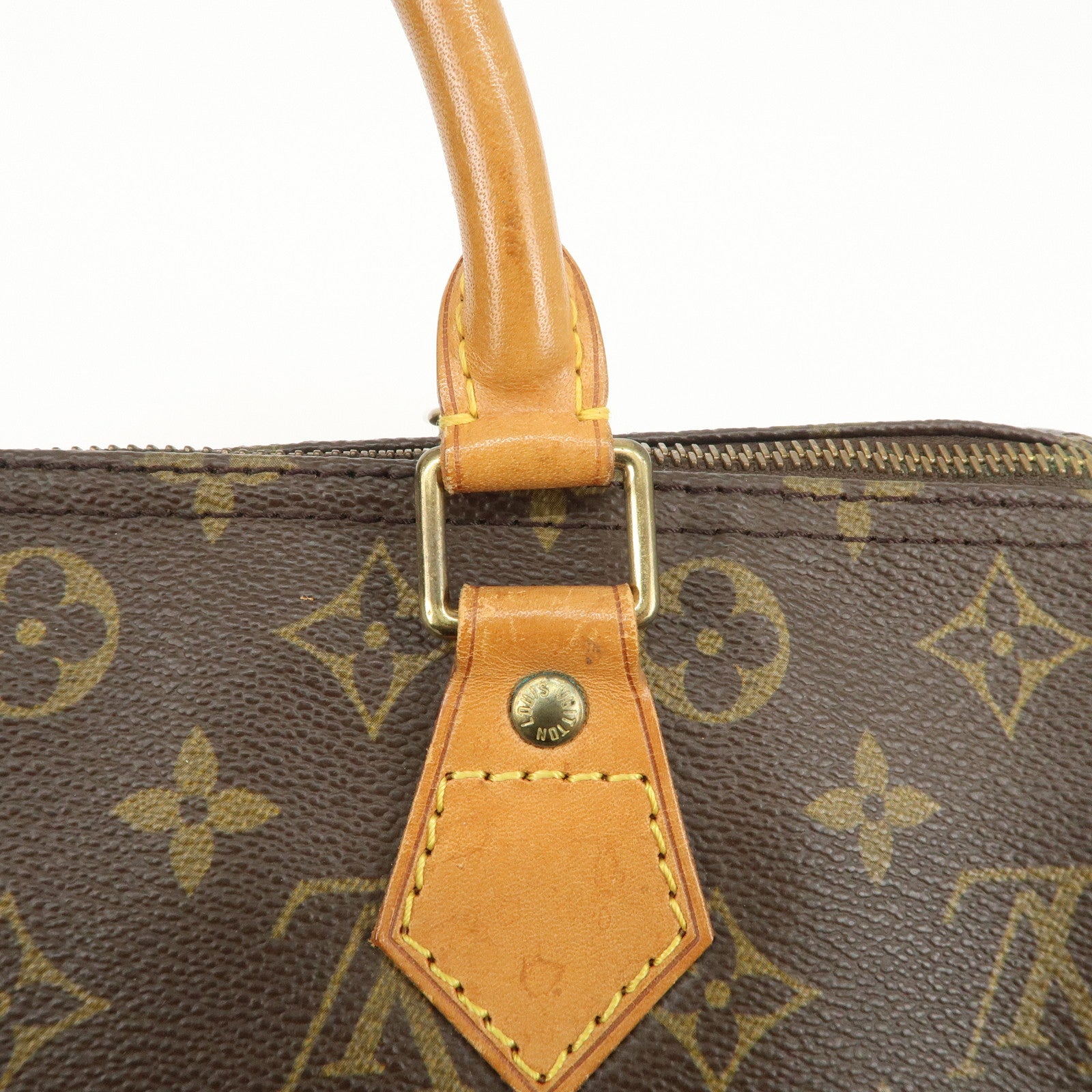 Louis Vuitton Monogram Speedy 30 Hand Bag Boston Bag Brown M41526 Used