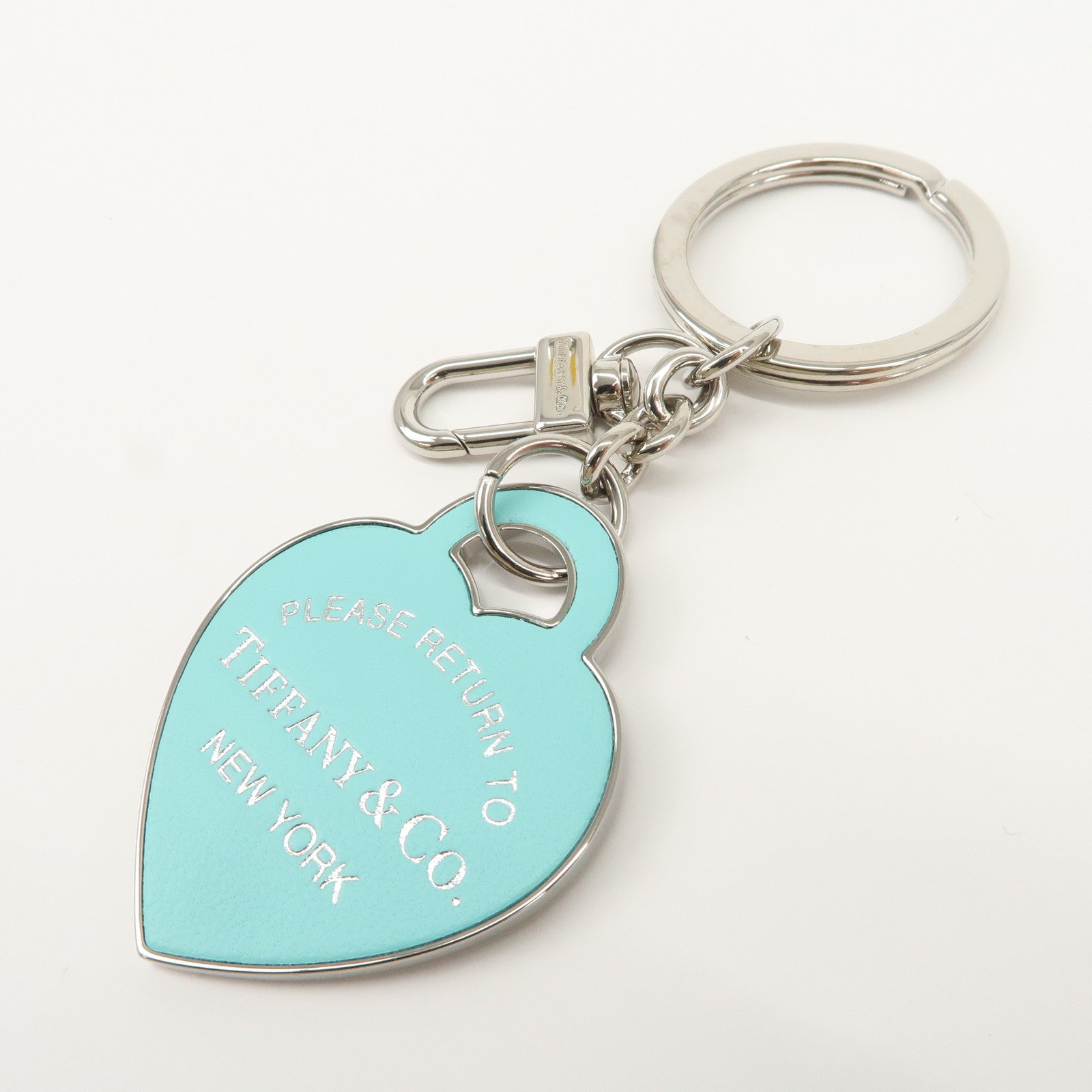Tiffany & Co Return to Tiffany Heart Key Chain Key Ring Light BLue