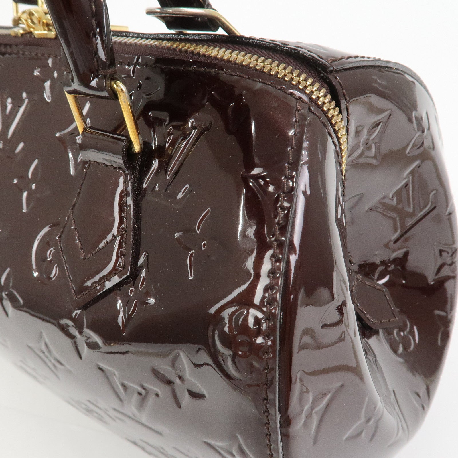 Louis Vuitton Monogram Vernis Montana Hand Bag Amarante M90057