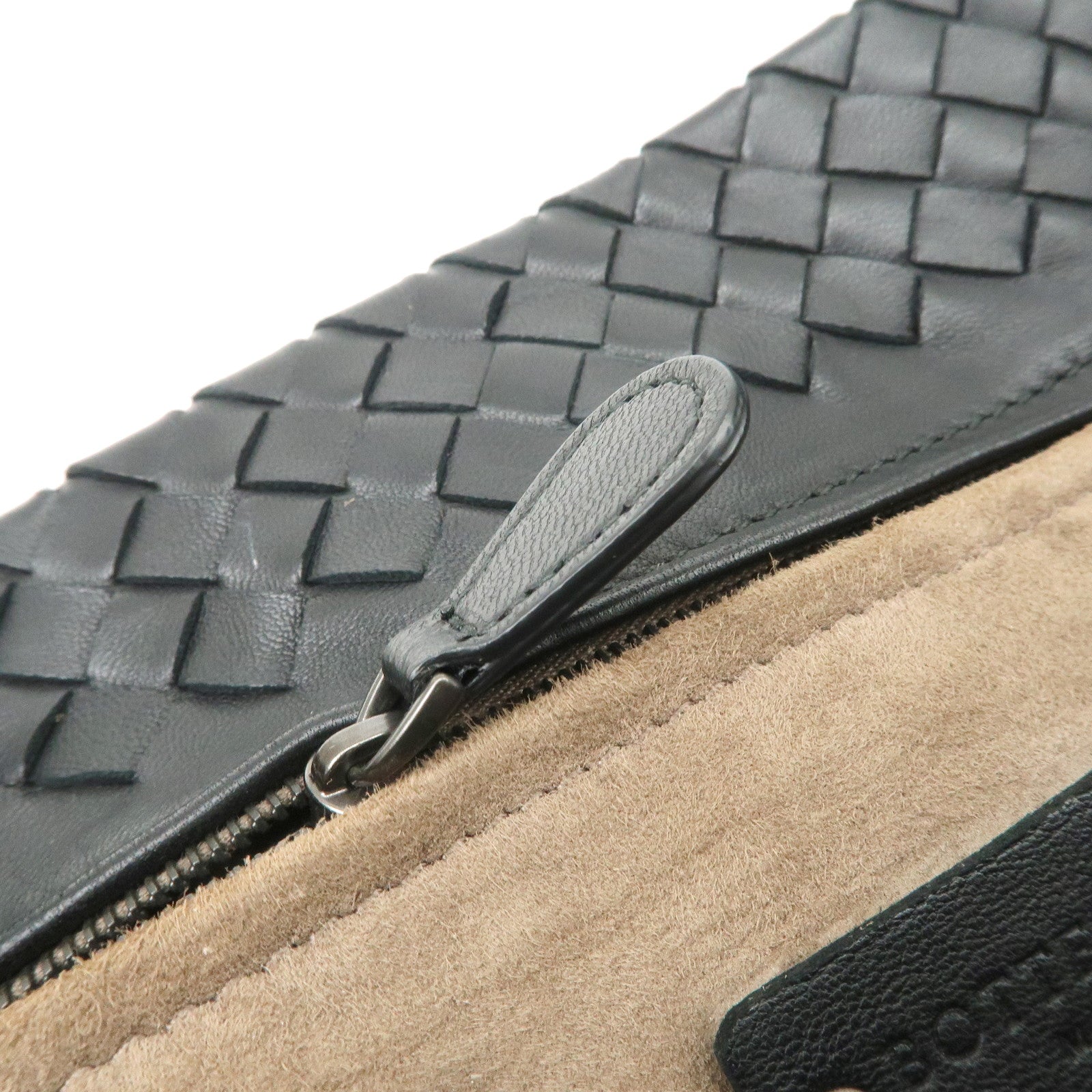 BOTTEGA VENETA Intrecciato Leather Garda Bag Hand Bag Black 405071