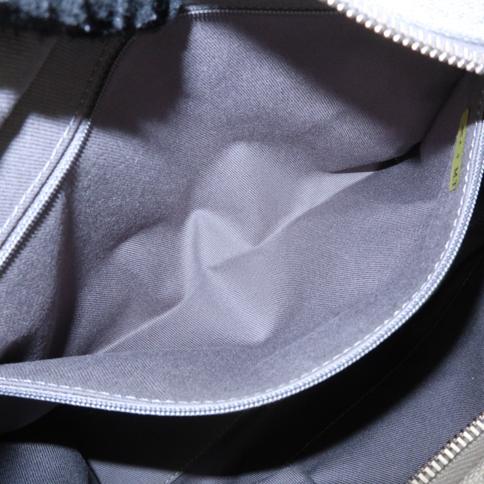 CHANEL Deauville Canvas Leather 2Way Boston Chain Shoulder Bag Gray
