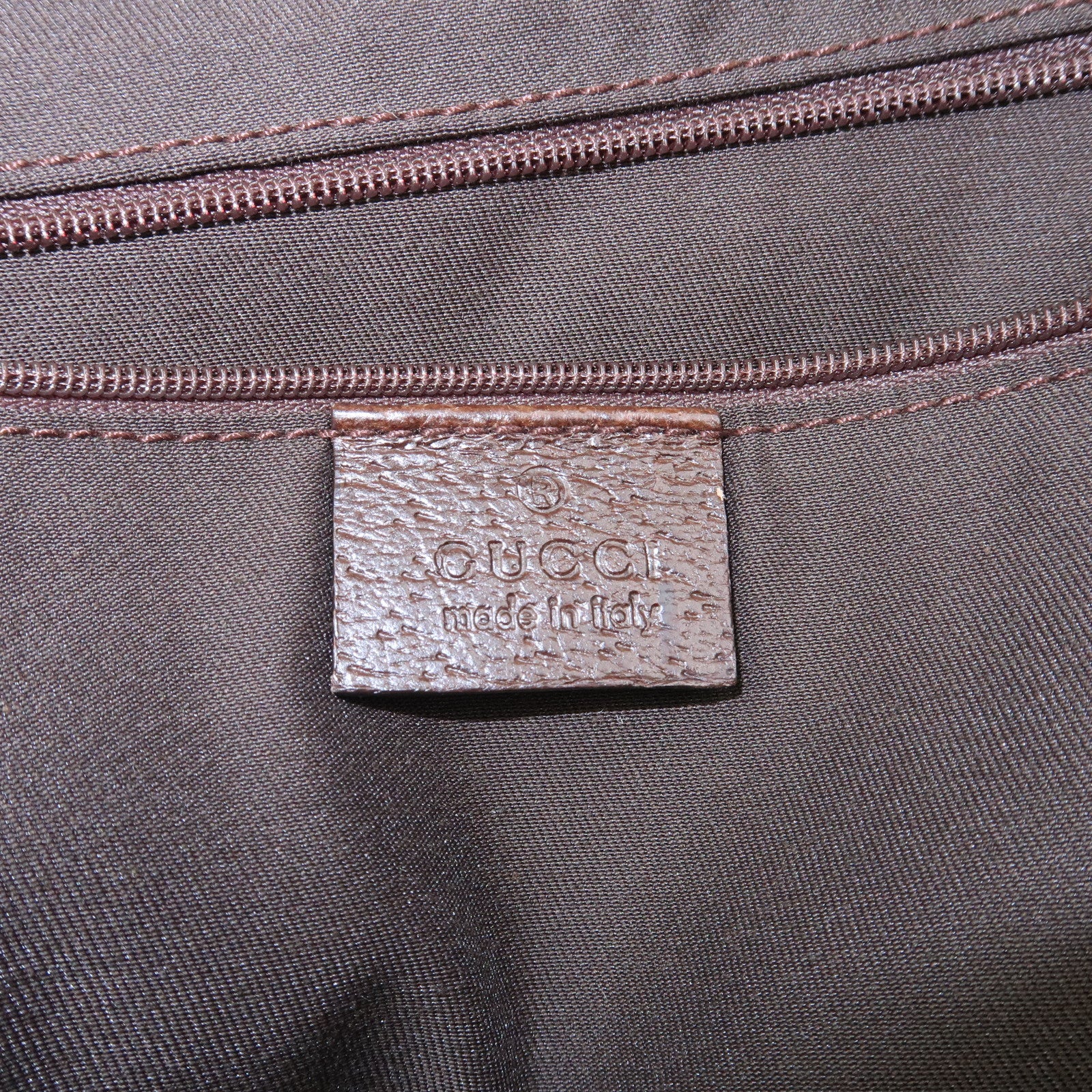 GUCCI Sherry GG Canvas Leather Tote Bag Shoulder Bag Brown 145758