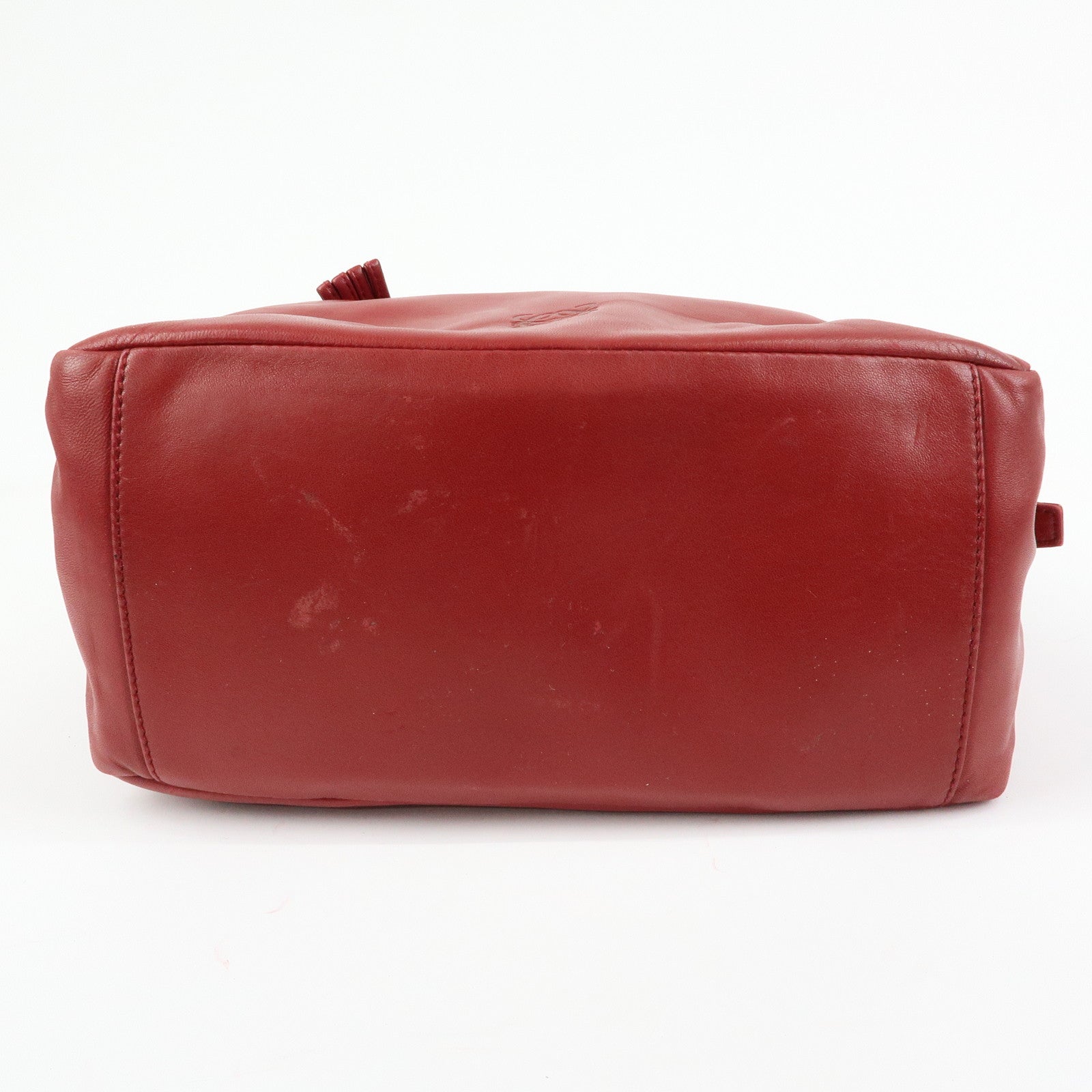 LOEWE Anagram Nappa Leather Hand Bag Shoulder Bag Red