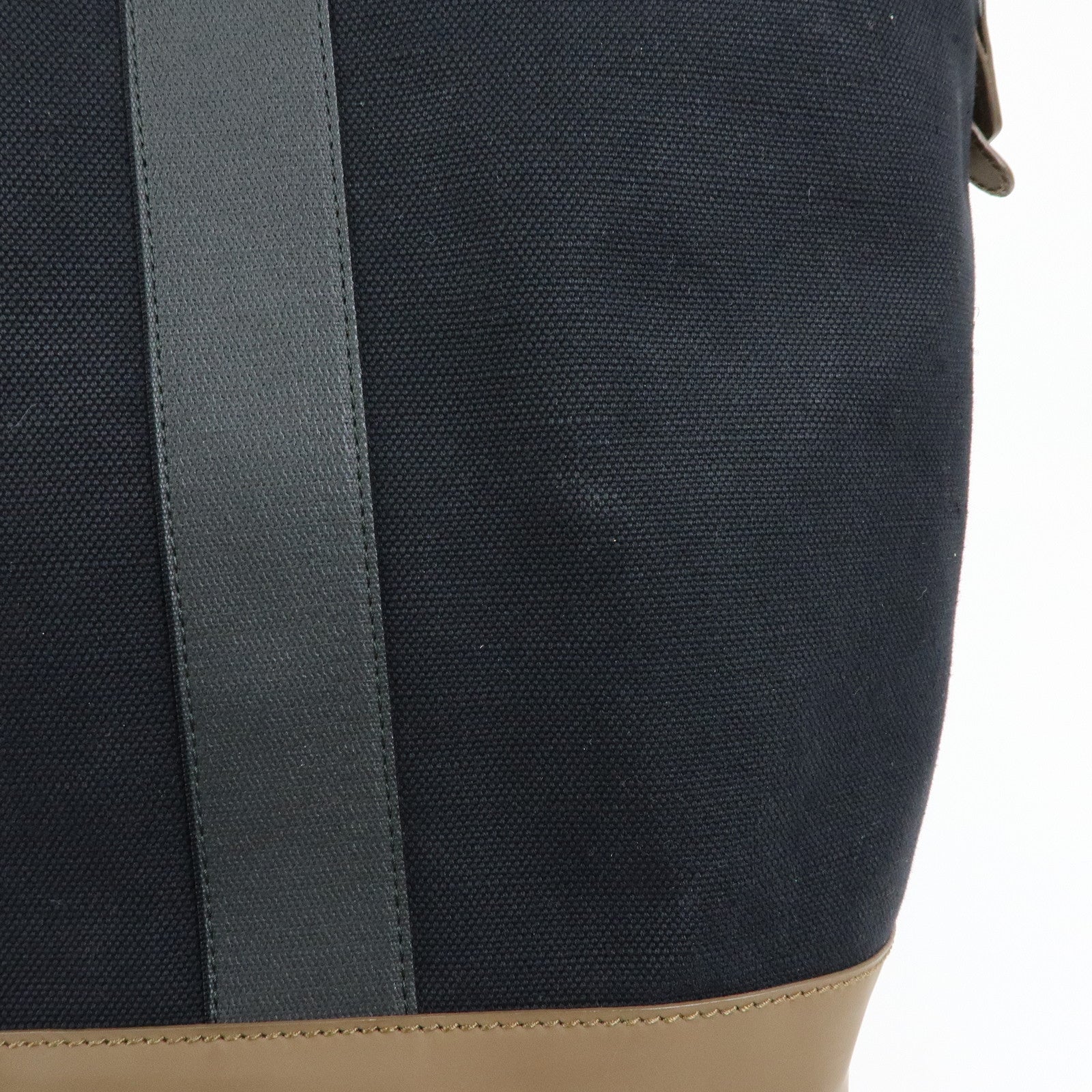 BALENCIAGA Canvas Leather Boston Bag Hand Bag Black Brown 433672